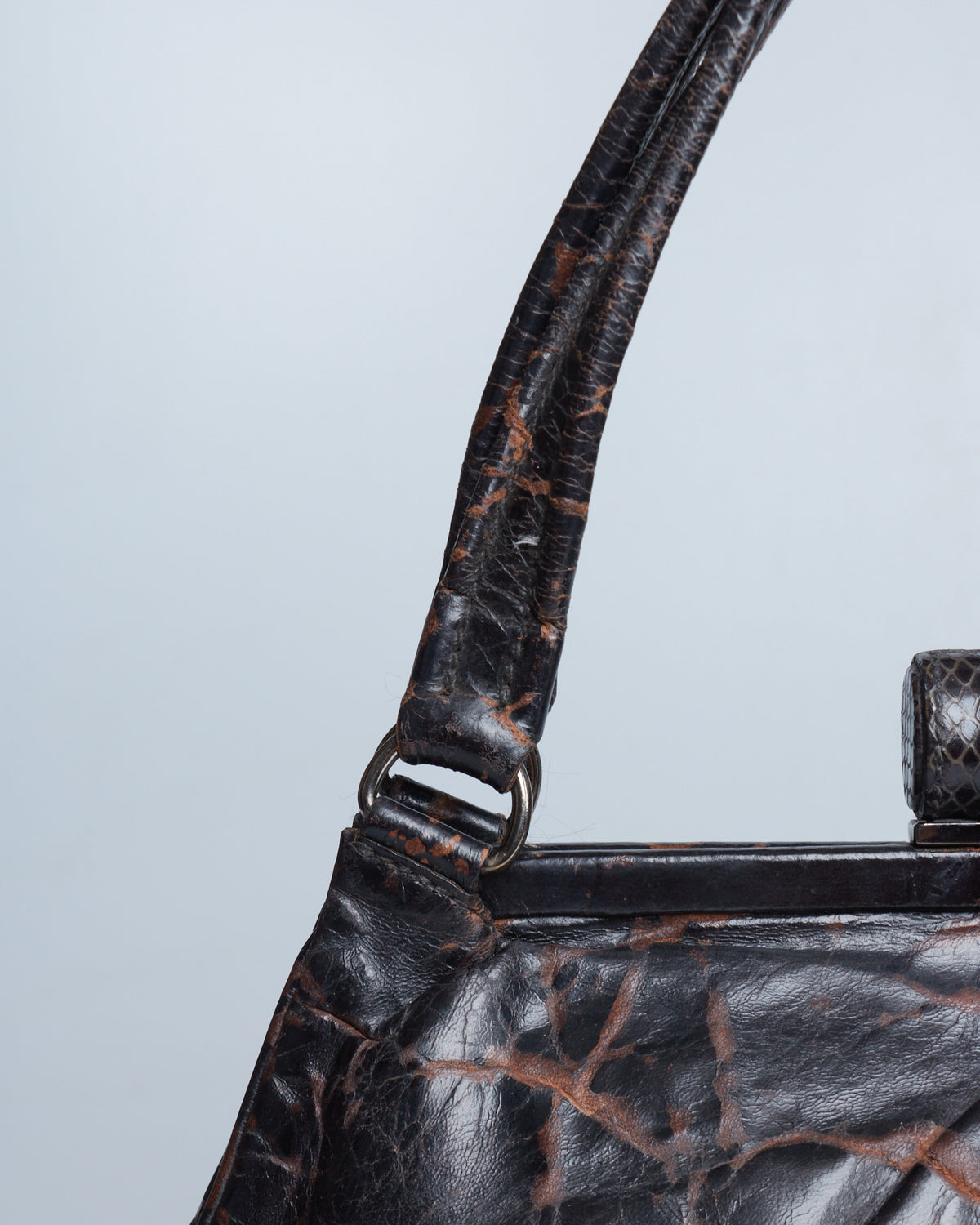 Miu Miu Cracked Leather Clutch Bag