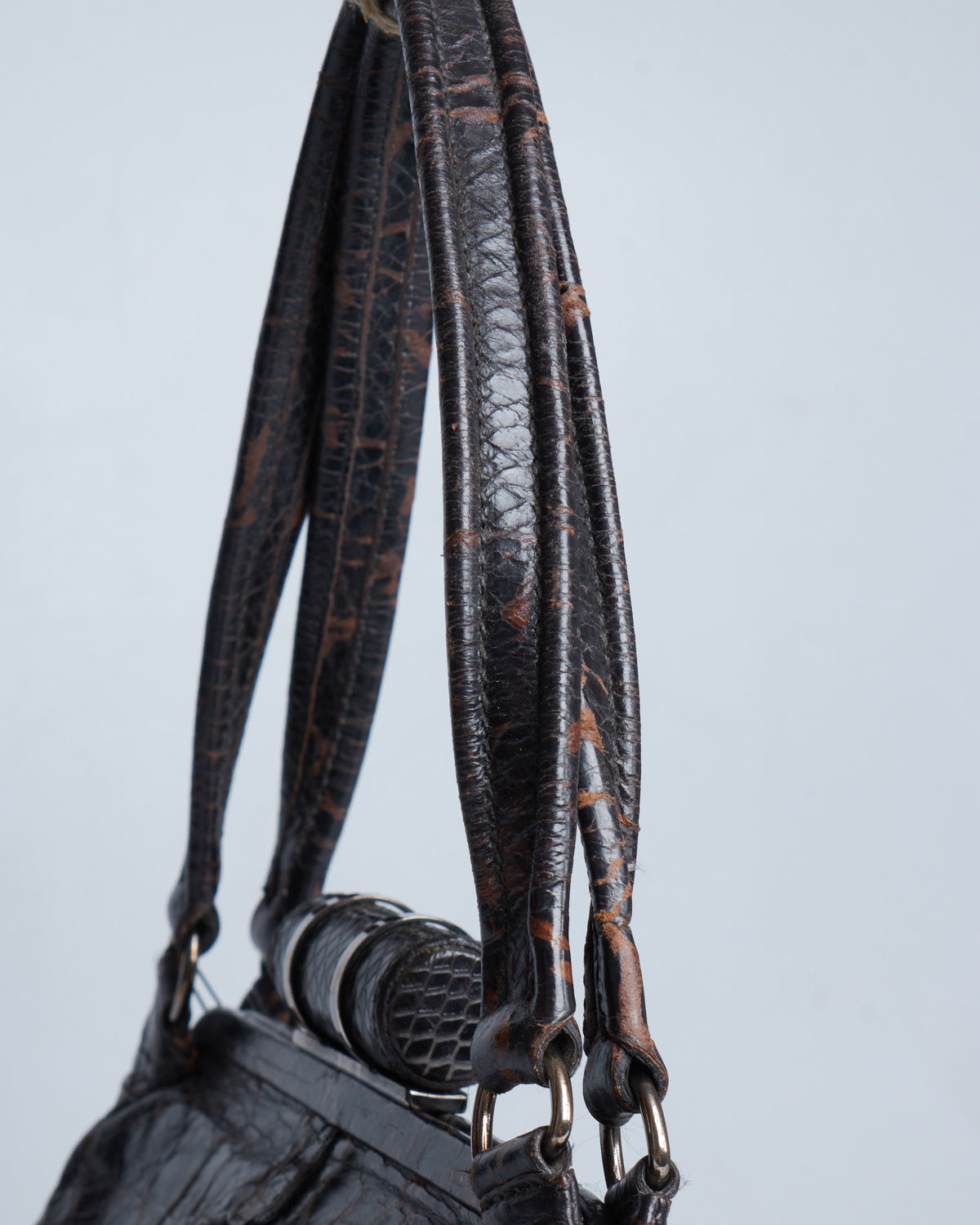 Miu Miu Cracked Leather Clutch Bag