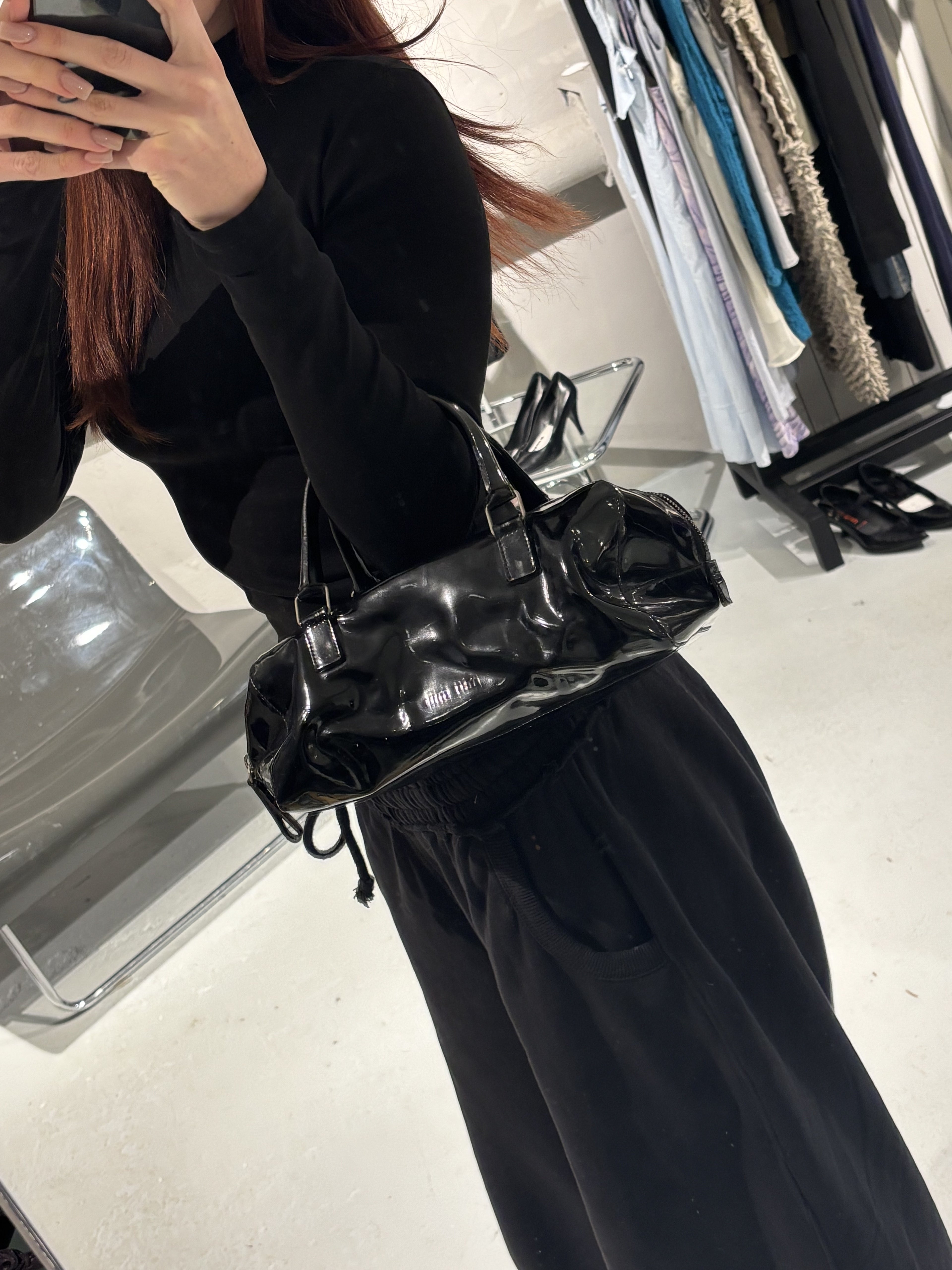 Miu Miu Patent Bowling Bag