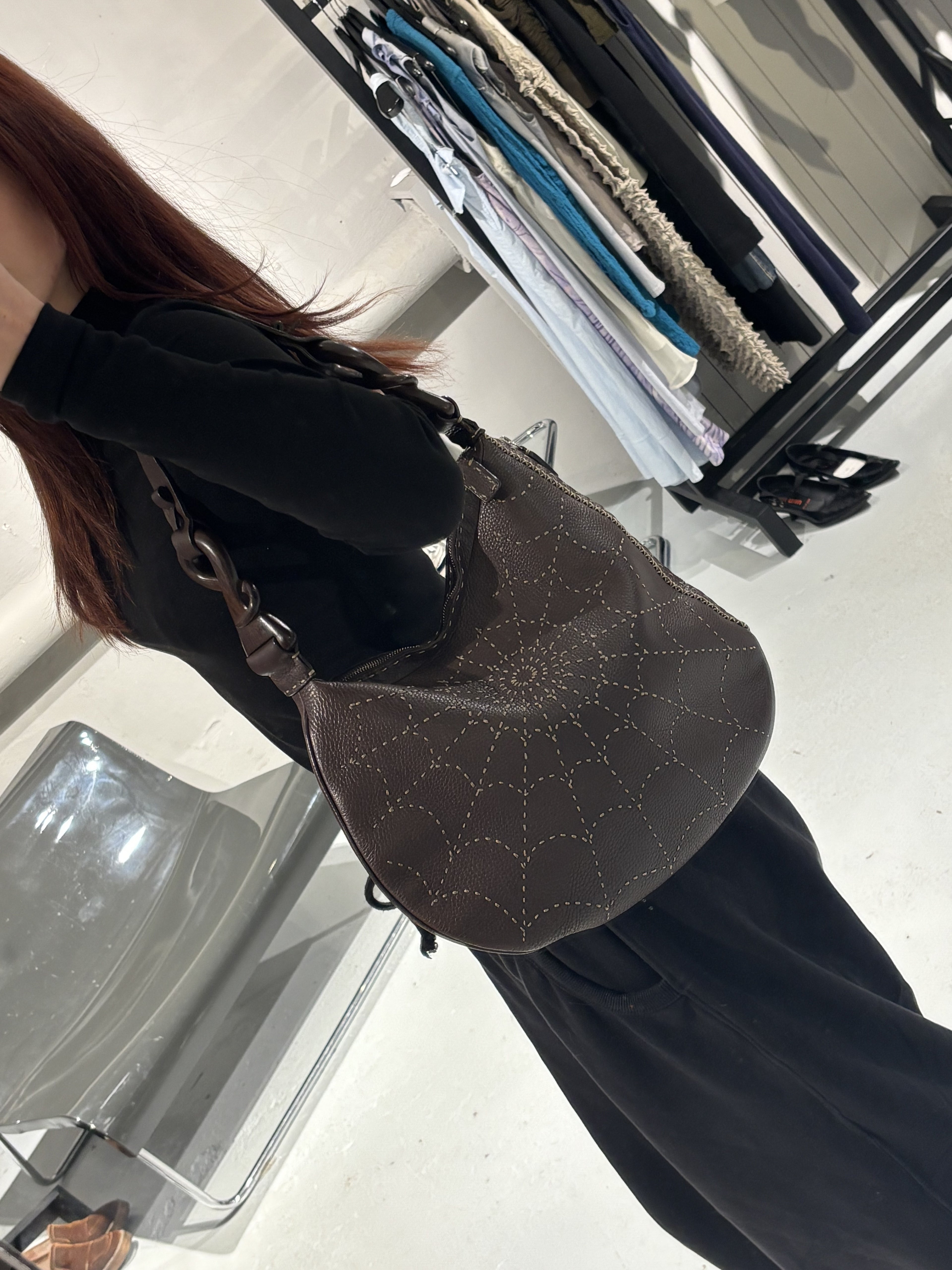 Fendi Selleria Wood Oyster Bag