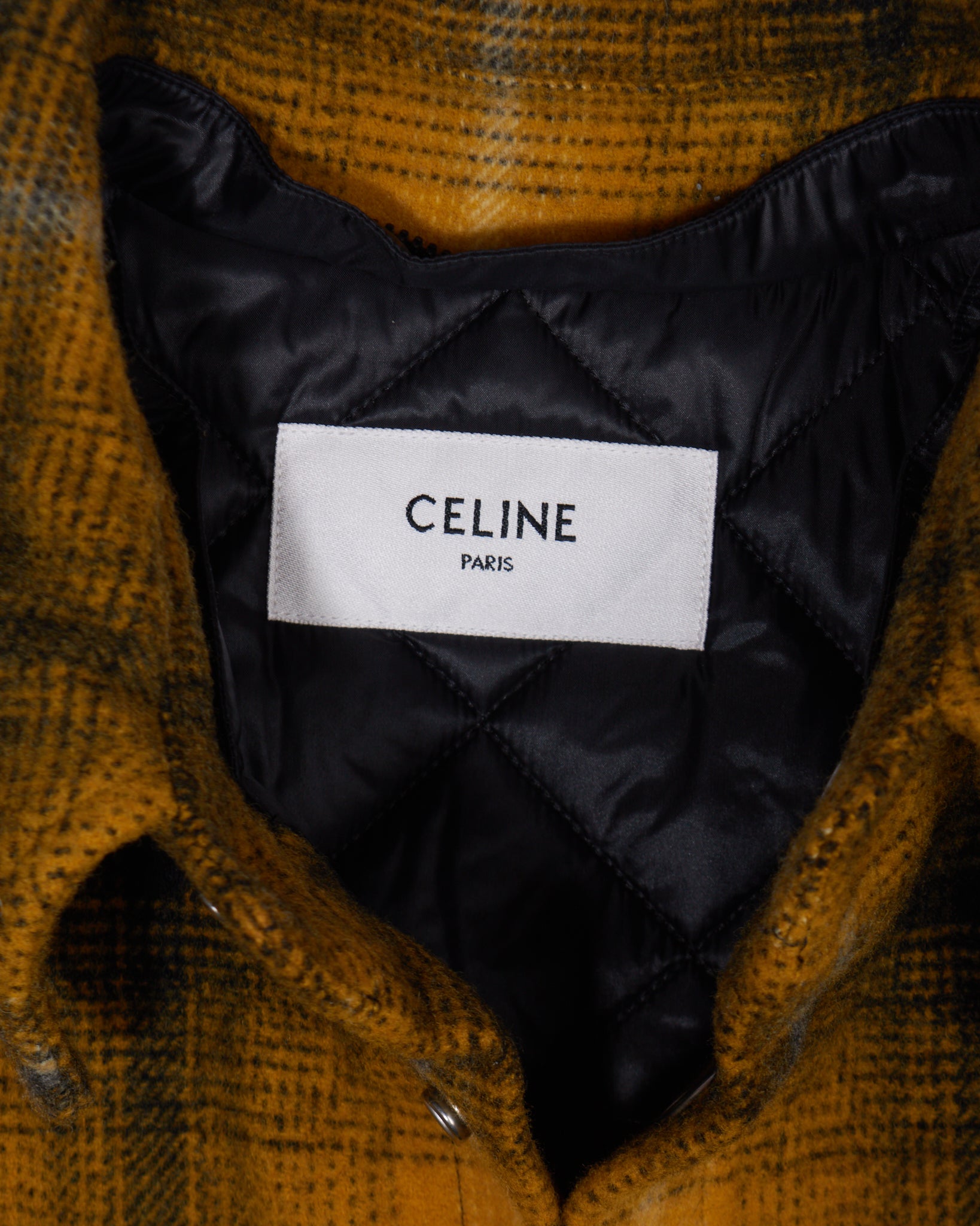 Celine F/W’2021 Ombre Check Wool Quilted Jacket