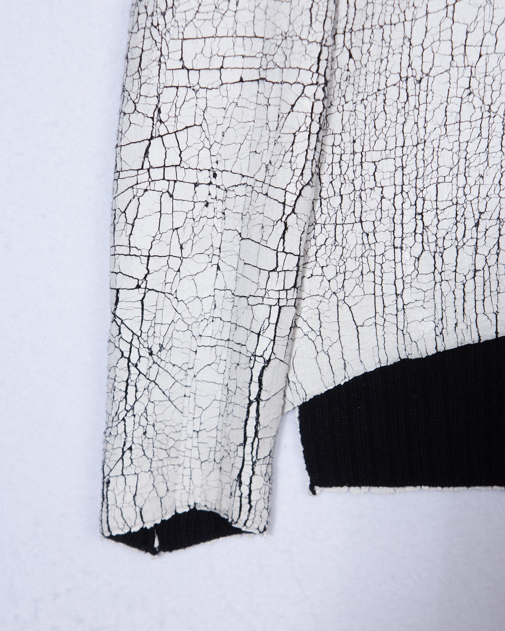 Balenciaga F/W'2013 Cracked Leather Zipped Pull-over