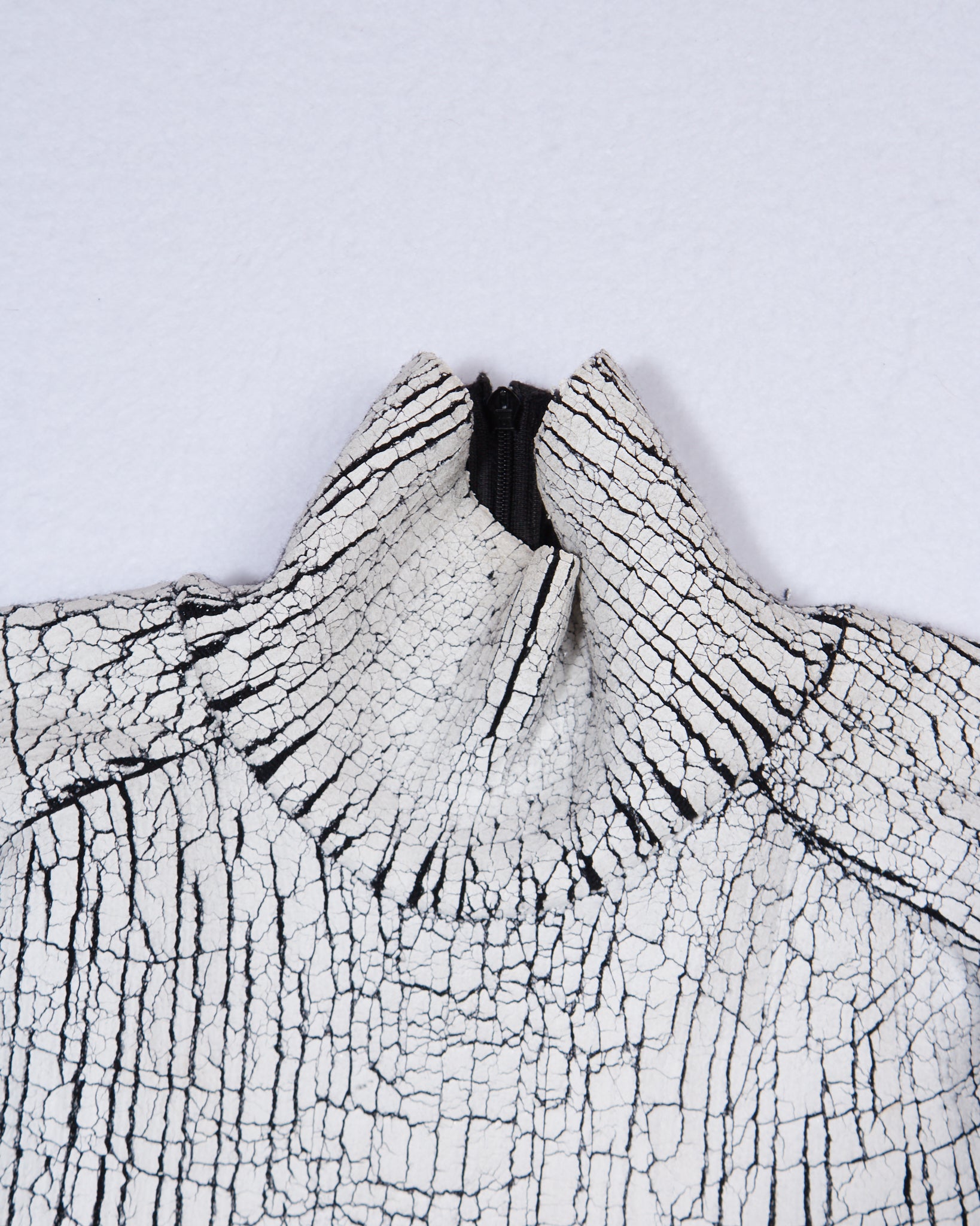 Balenciaga F/W'2013 Cracked Leather Zipped Pull-over