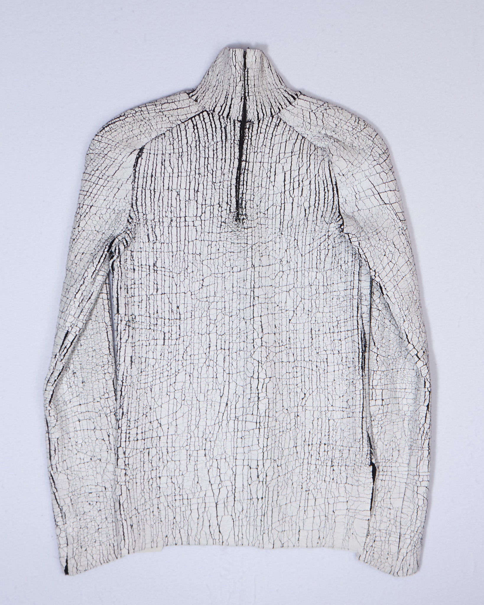 Balenciaga F/W'2013 Cracked Leather Zipped Pull-over