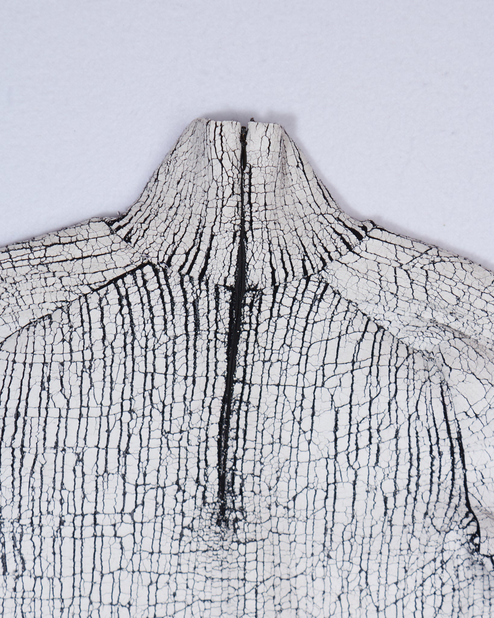 Balenciaga F/W'2013 Cracked Leather Zipped Pull-over