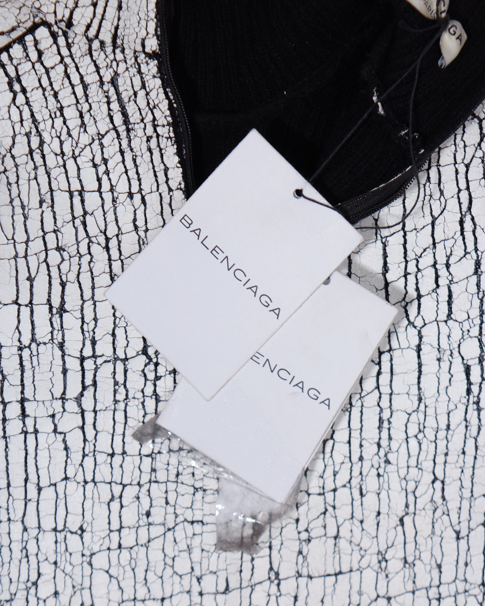 Balenciaga F/W'2013 Cracked Leather Zipped Pull-over