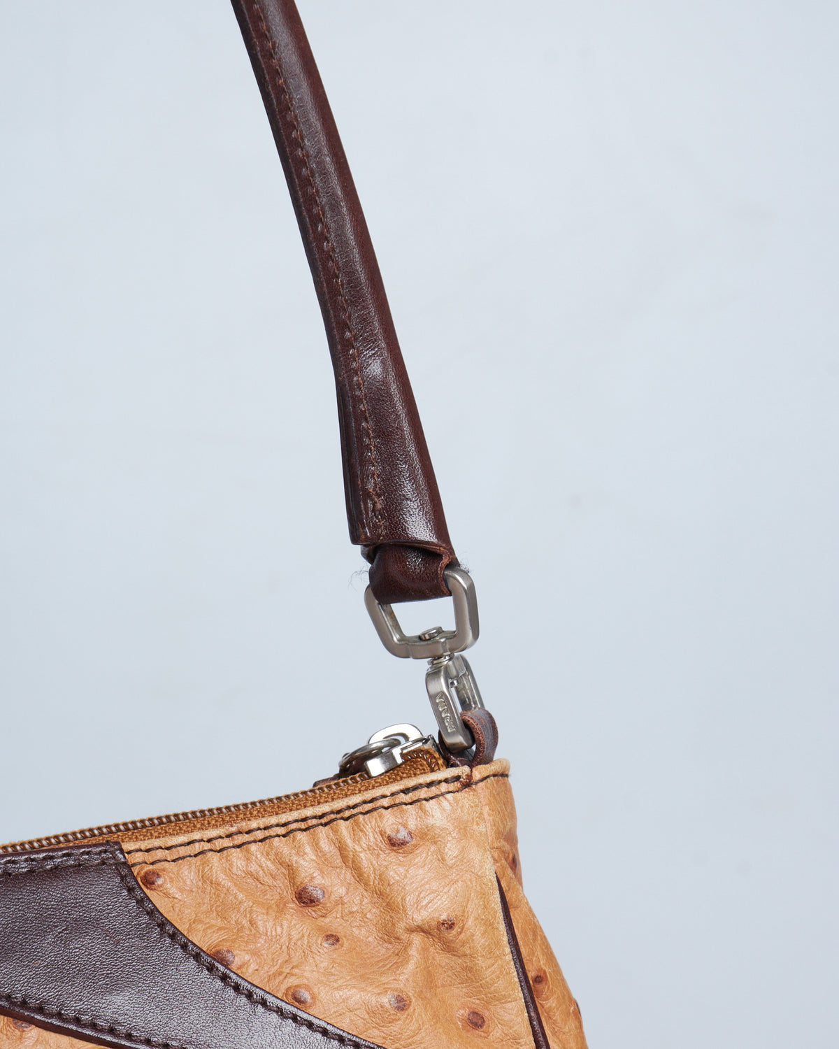 Prada Ostrich Leather Shoulder Bag