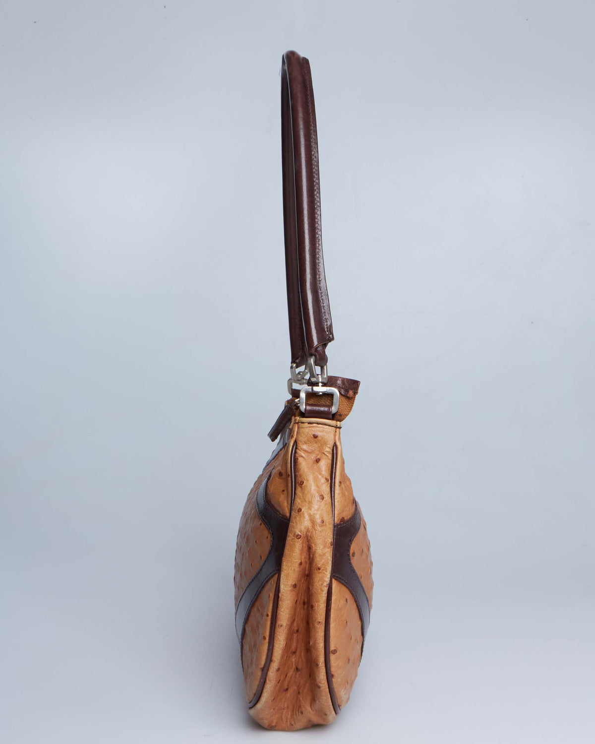 Prada Ostrich Leather Shoulder Bag