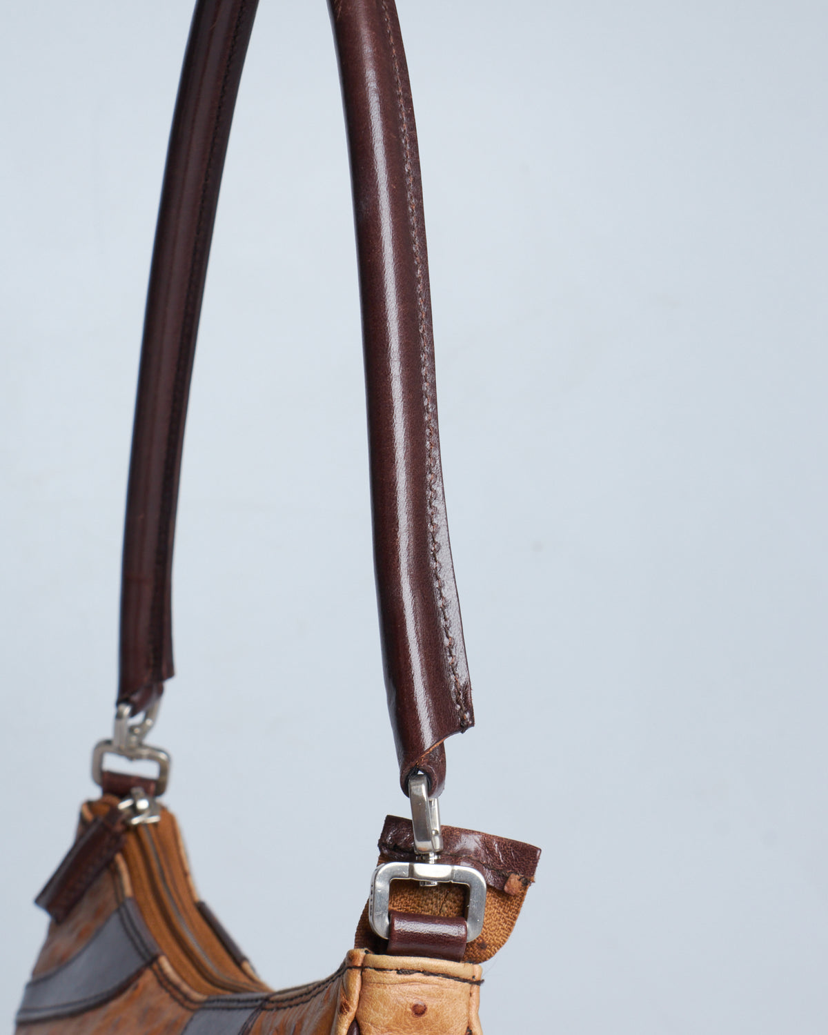 Prada Ostrich Leather Shoulder Bag