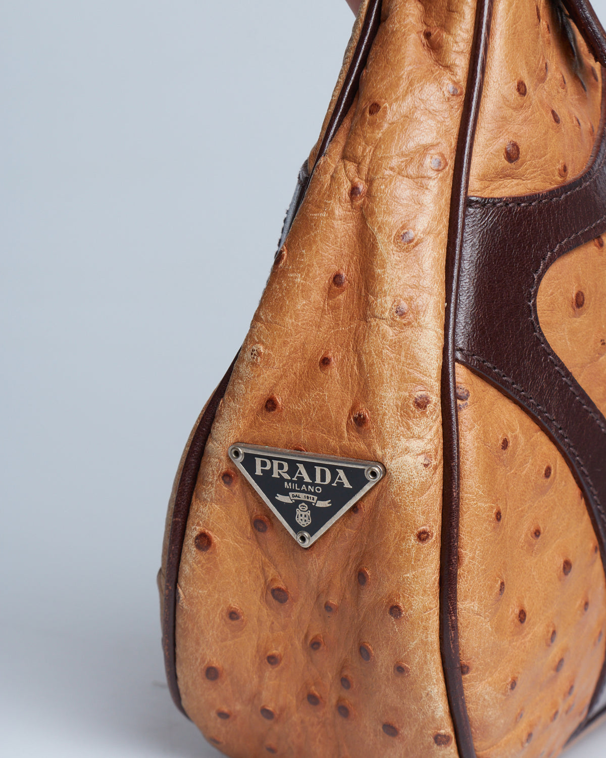 Prada Ostrich Leather Shoulder Bag