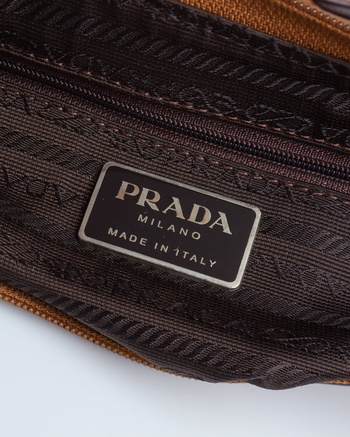 Prada Ostrich Leather Shoulder Bag