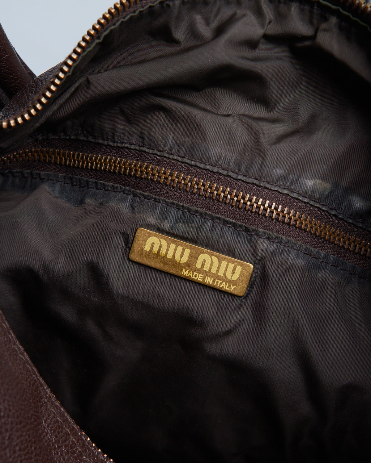 Miu Miu Leather Buckle Shoulder Bag