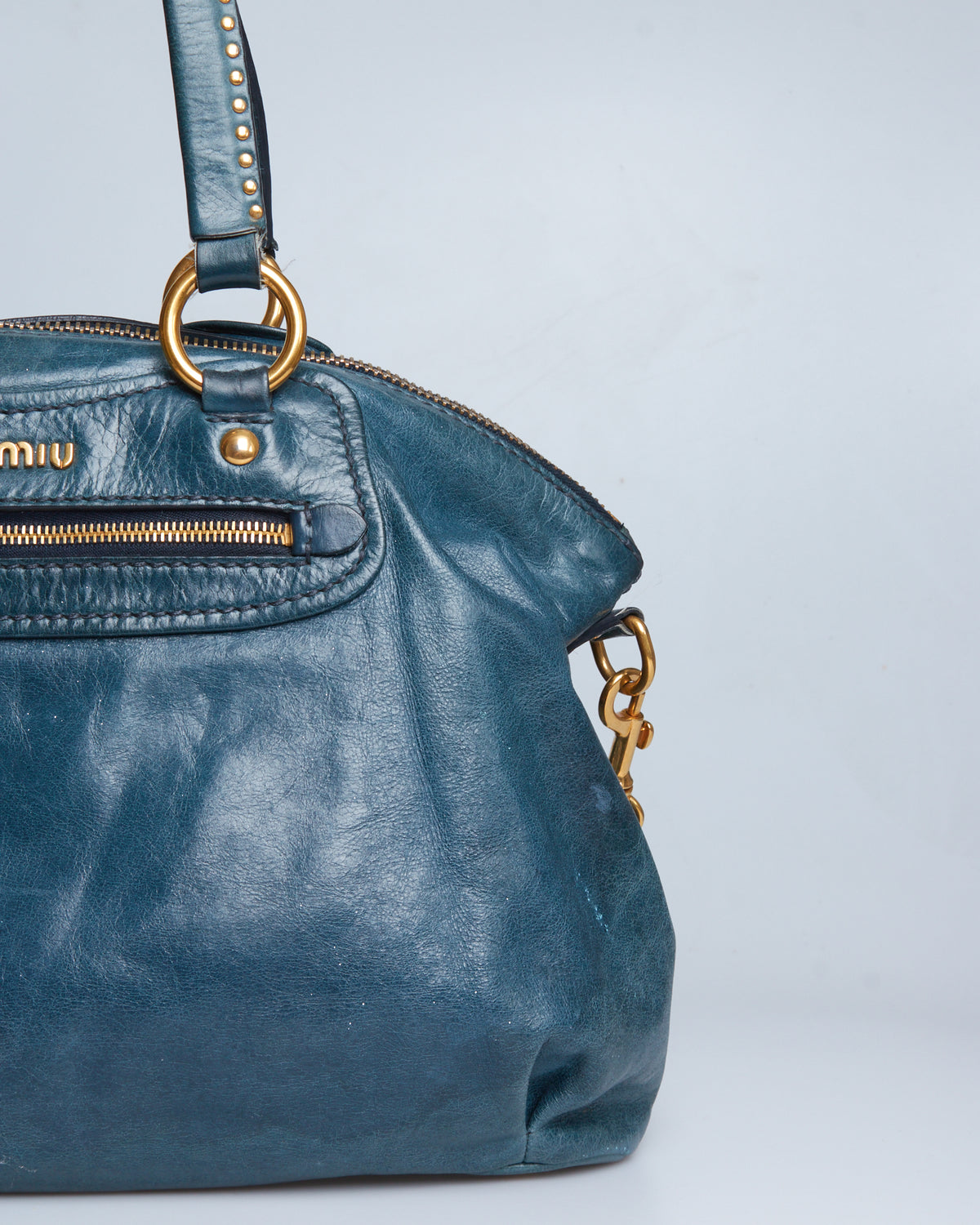 Miu Miu Vitello Lux Bowler Bag