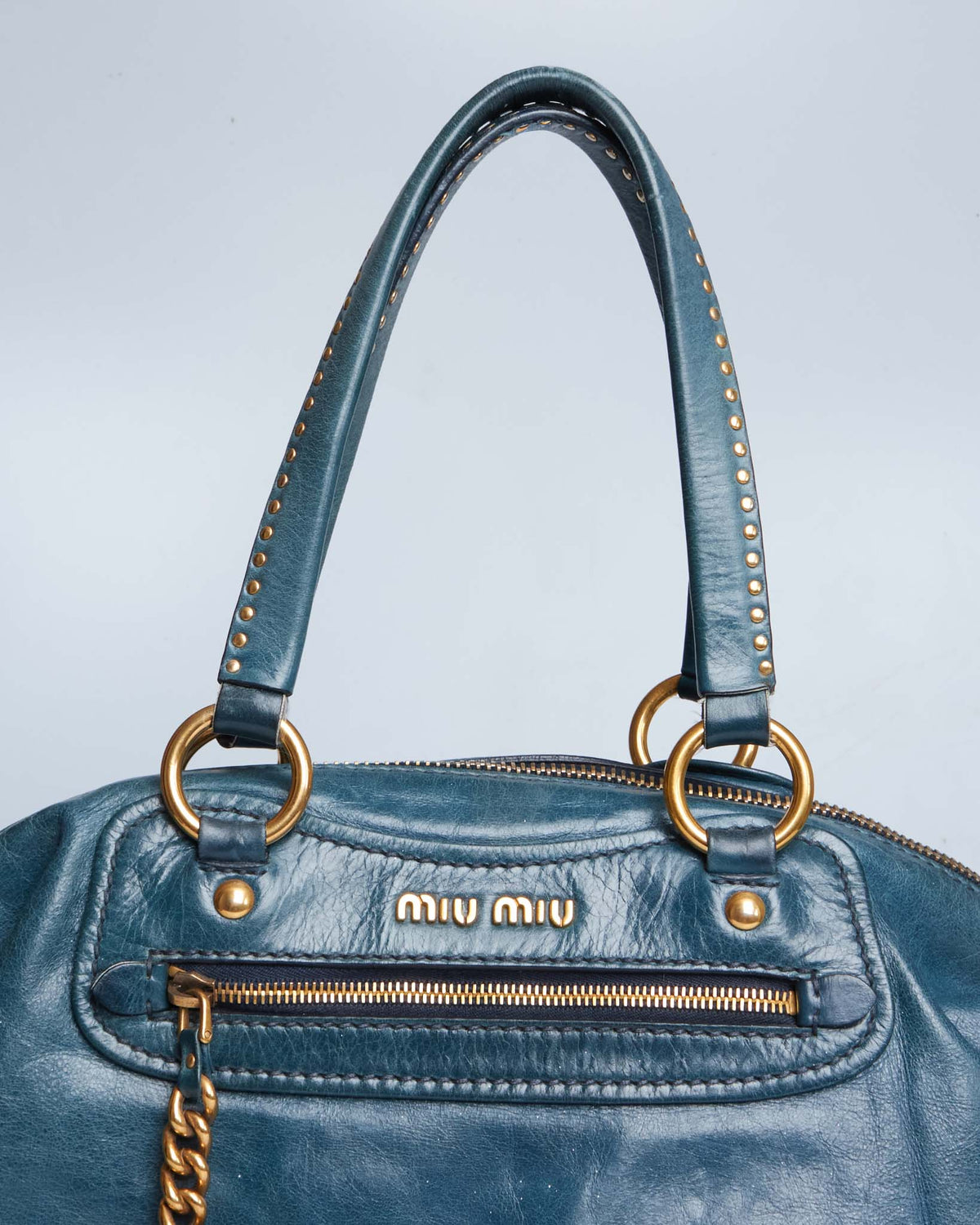 Miu Miu Vitello Lux Bowler Bag