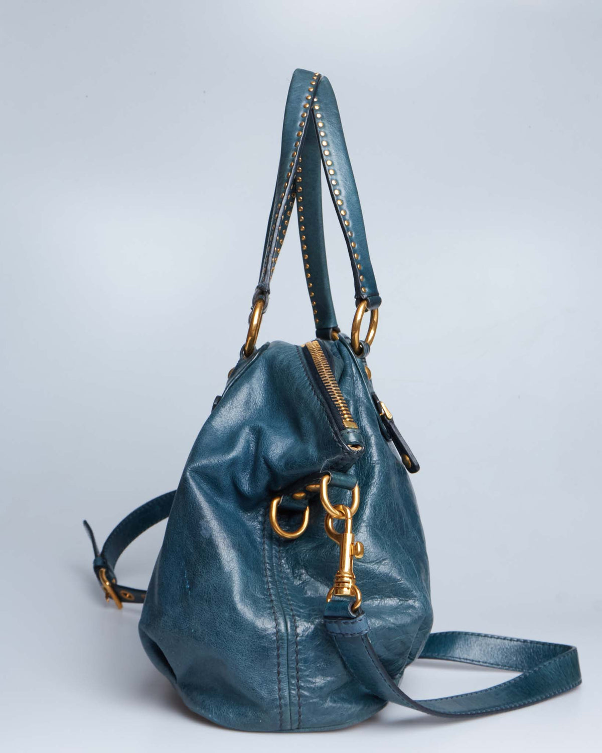 Miu Miu Vitello Lux Bowler Bag