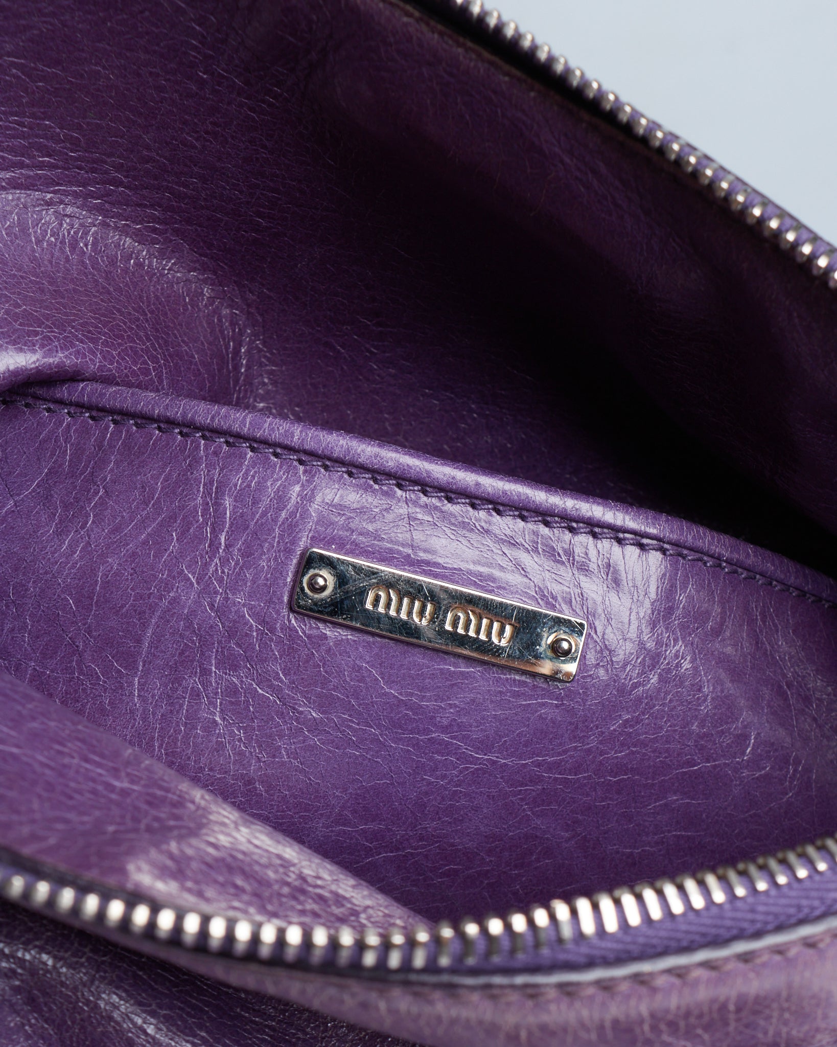 Miu Miu Vitello Lux Bow Mini