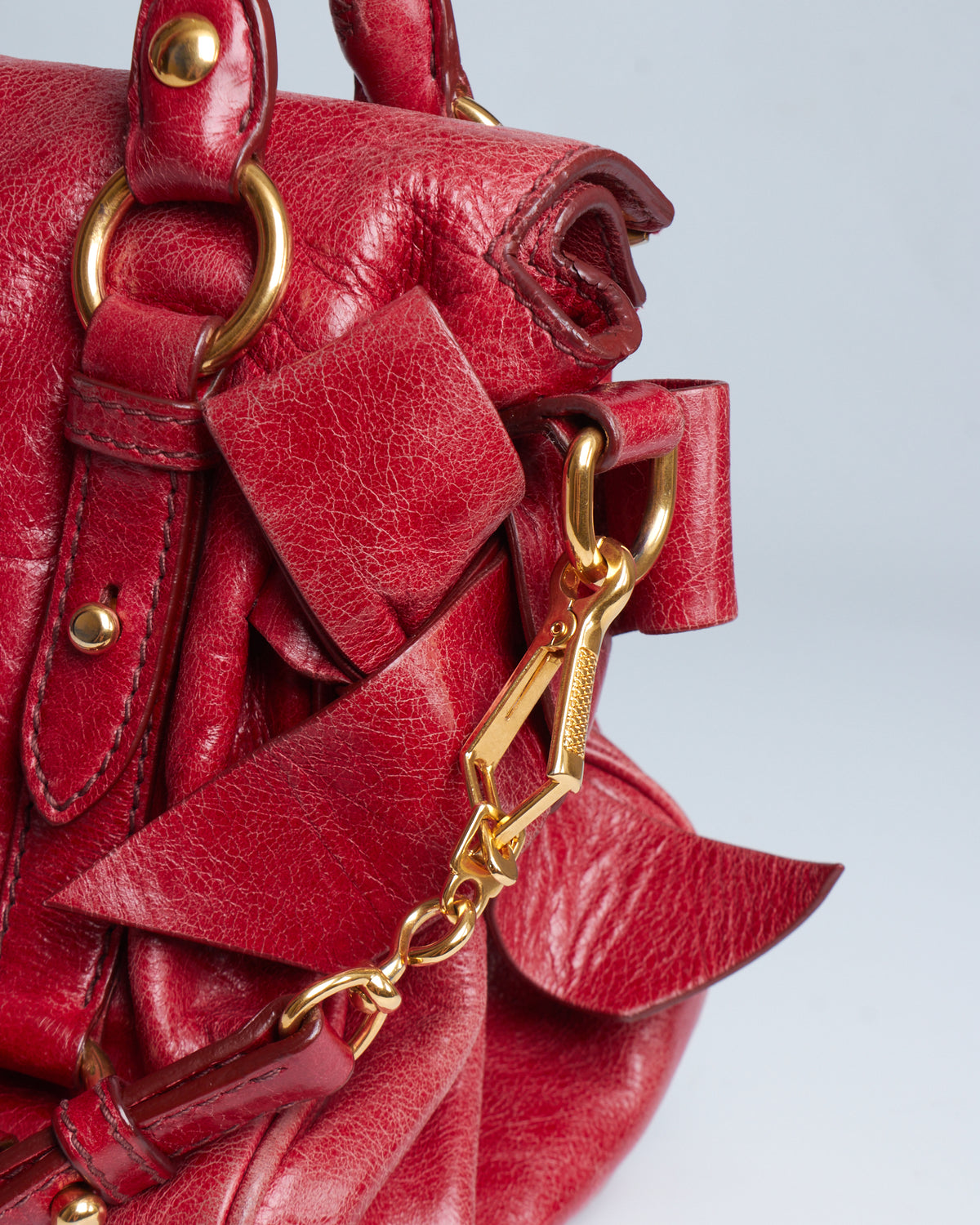 Miu Miu Vitello Lux Bow Mini