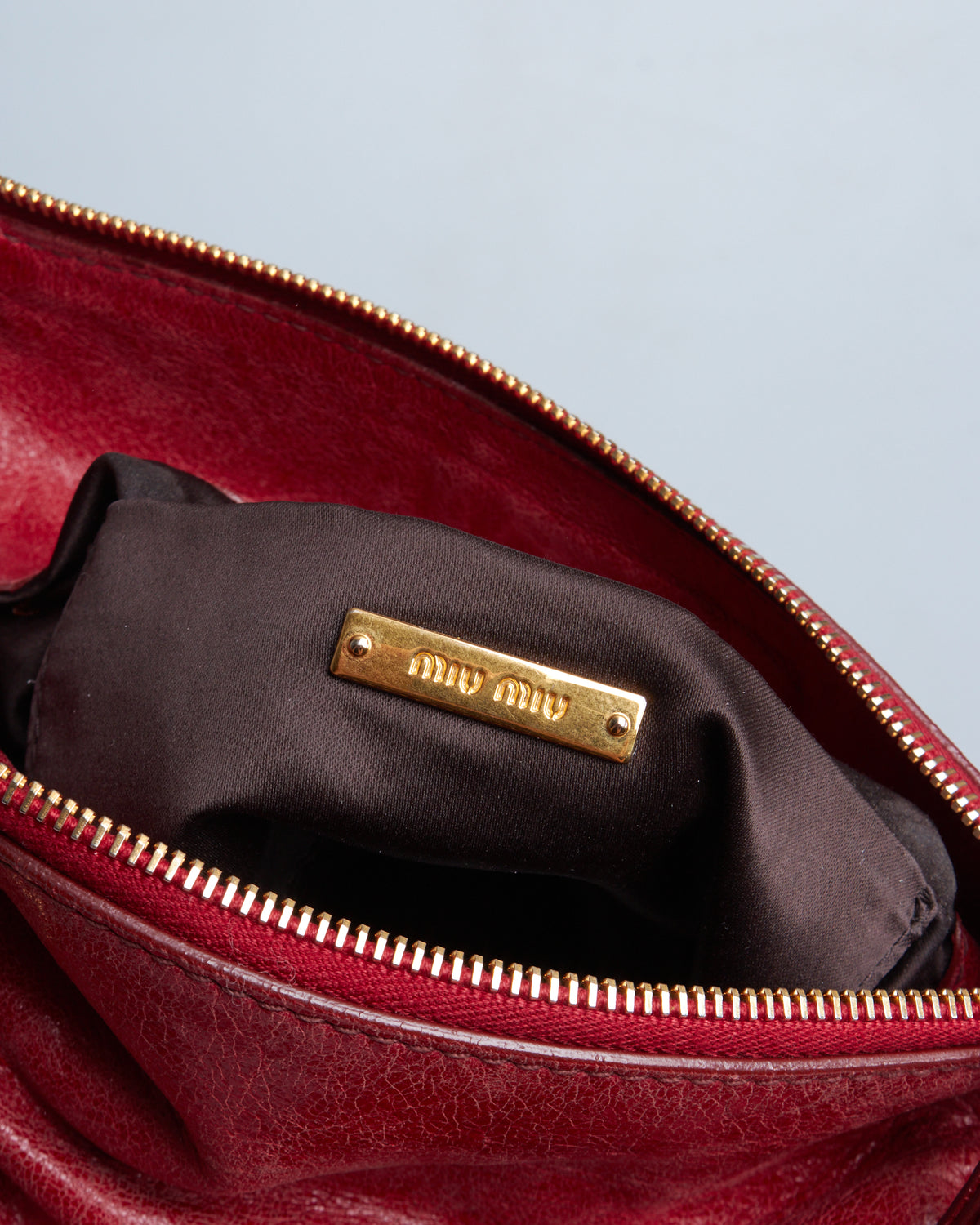 Miu Miu Vitello Lux Bow Mini