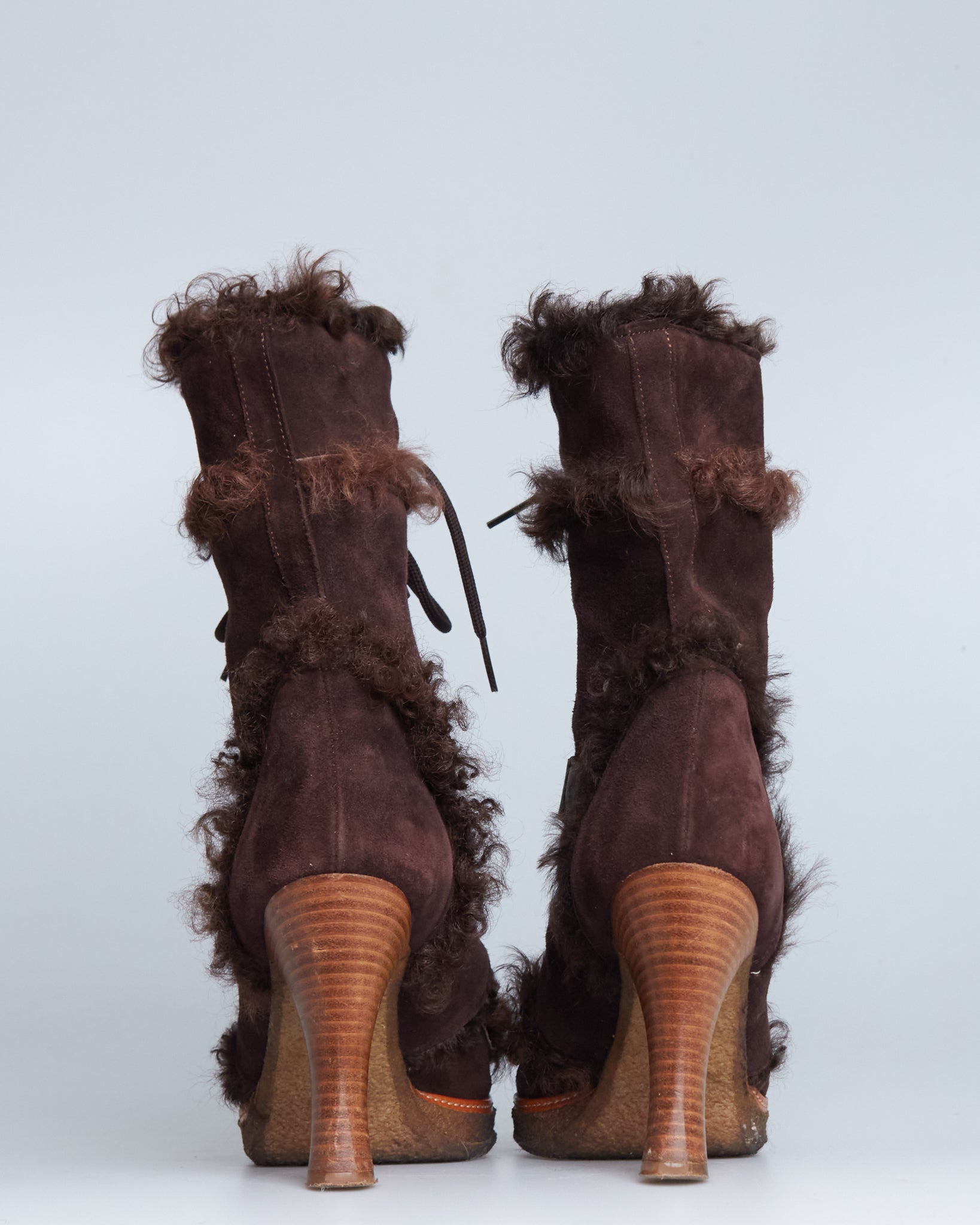 Dolce & Gabbana suede fur boots