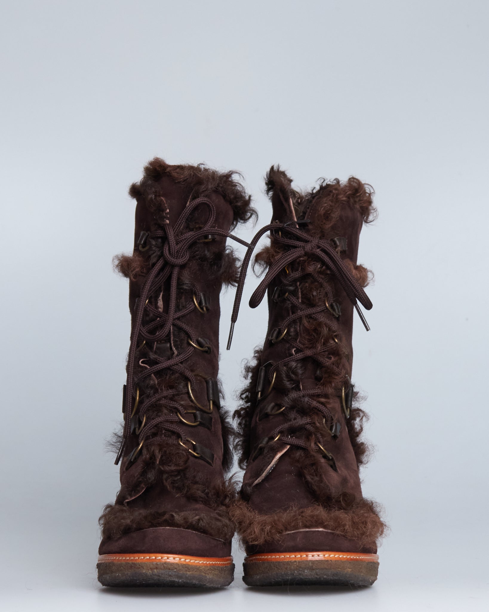 Dolce & Gabbana suede fur boots