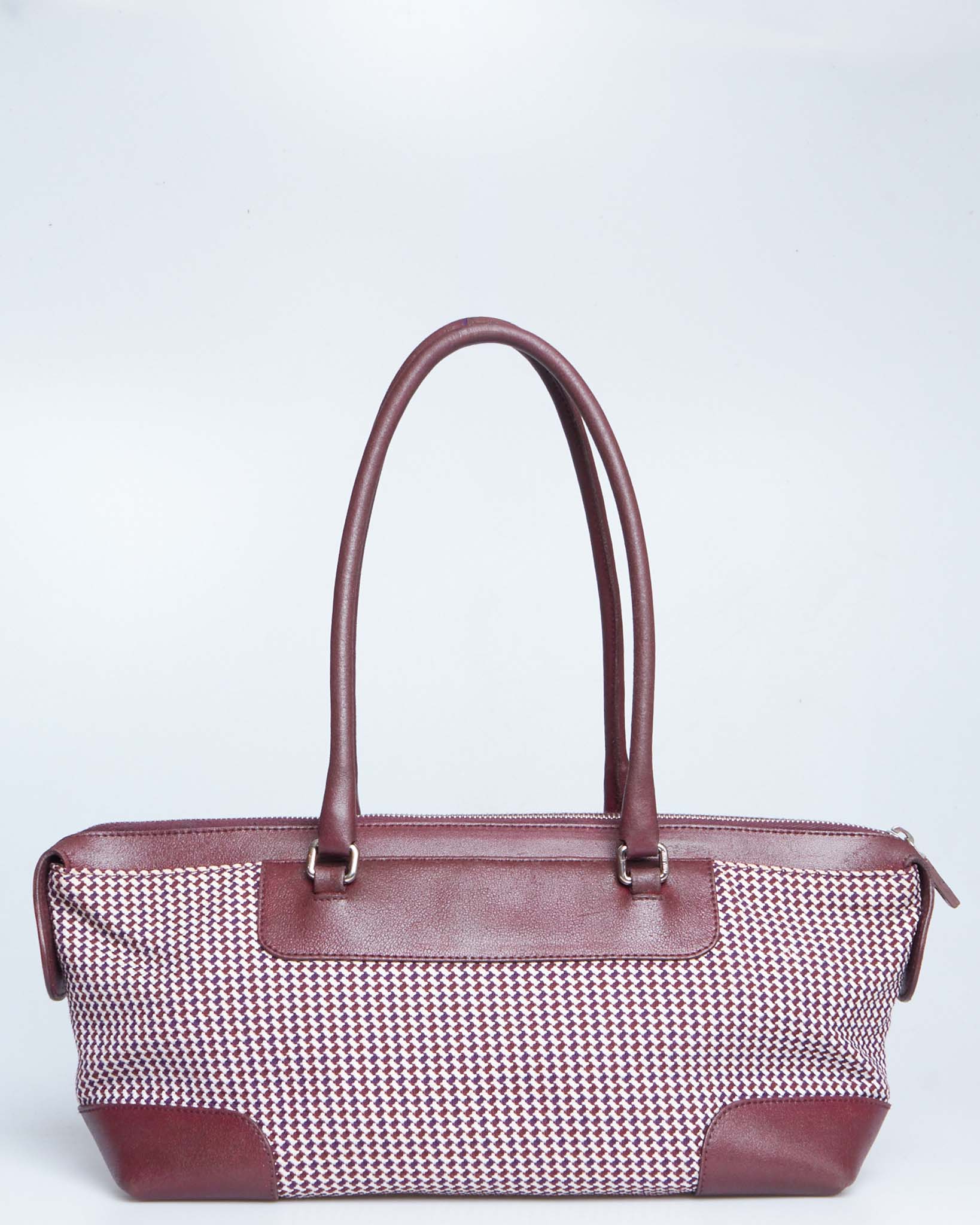 Miu Miu Houndstooth Canvas Tote