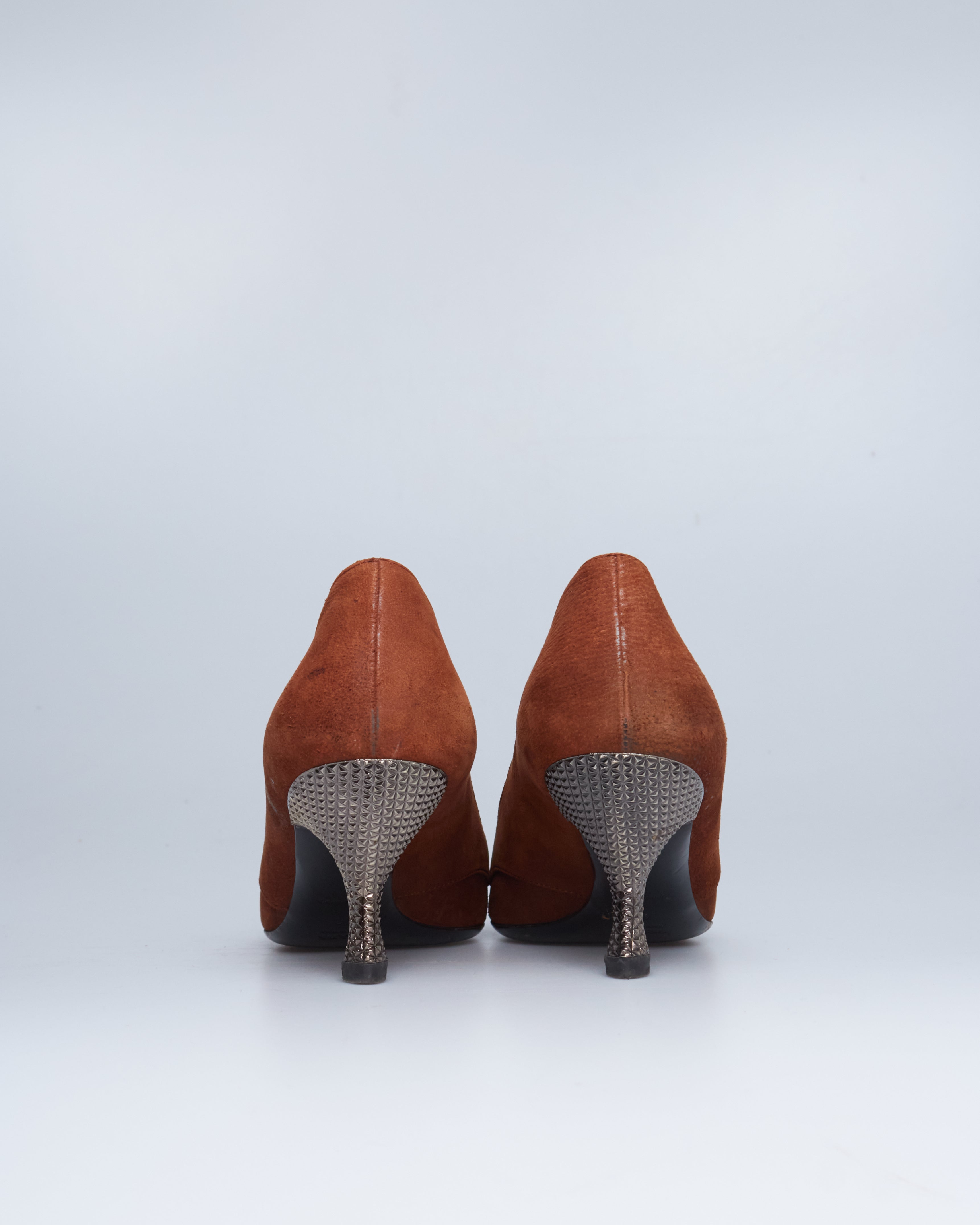 Prada embossed leather heels