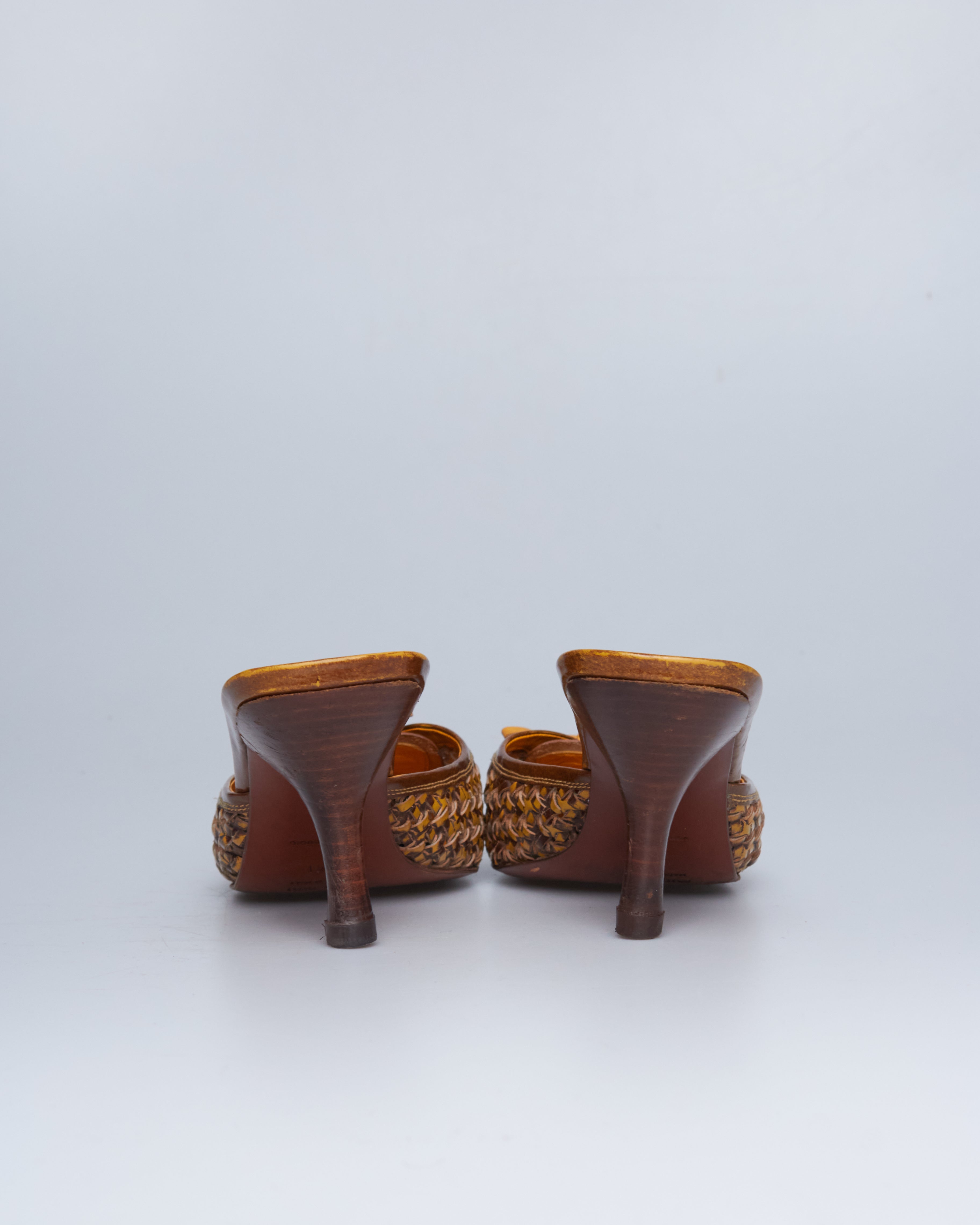 Miu Miu woven leather mules