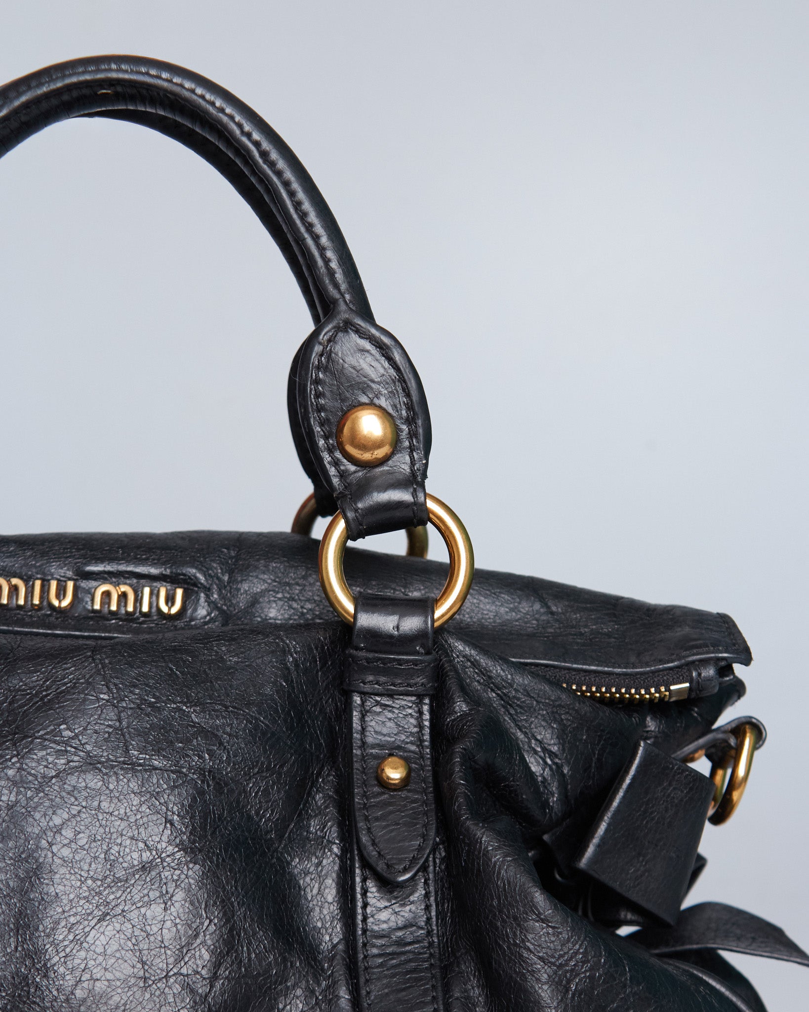 Miu Miu Vitello Lux Bow