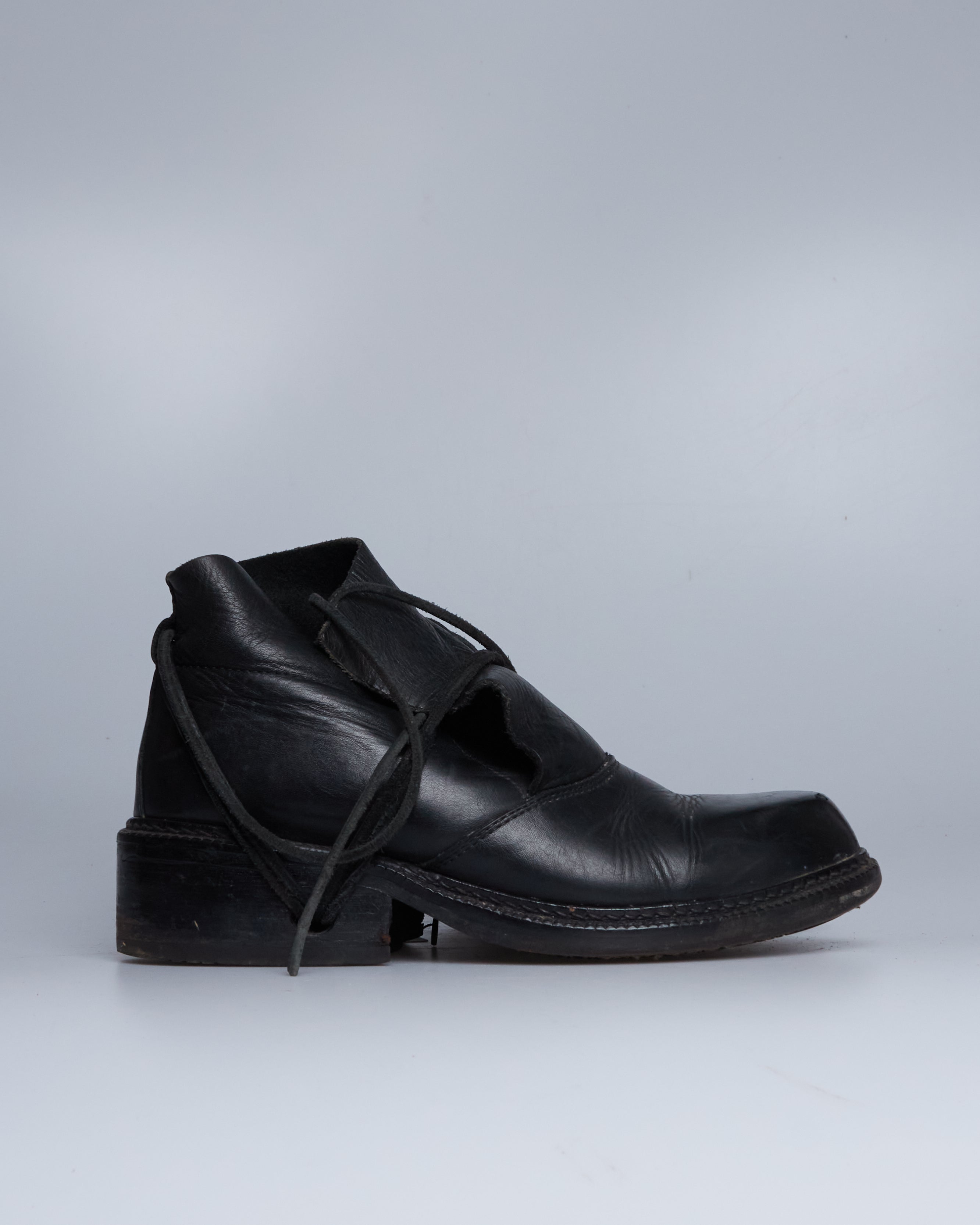 Dirk Bikkembergs leather lace-through heel boots