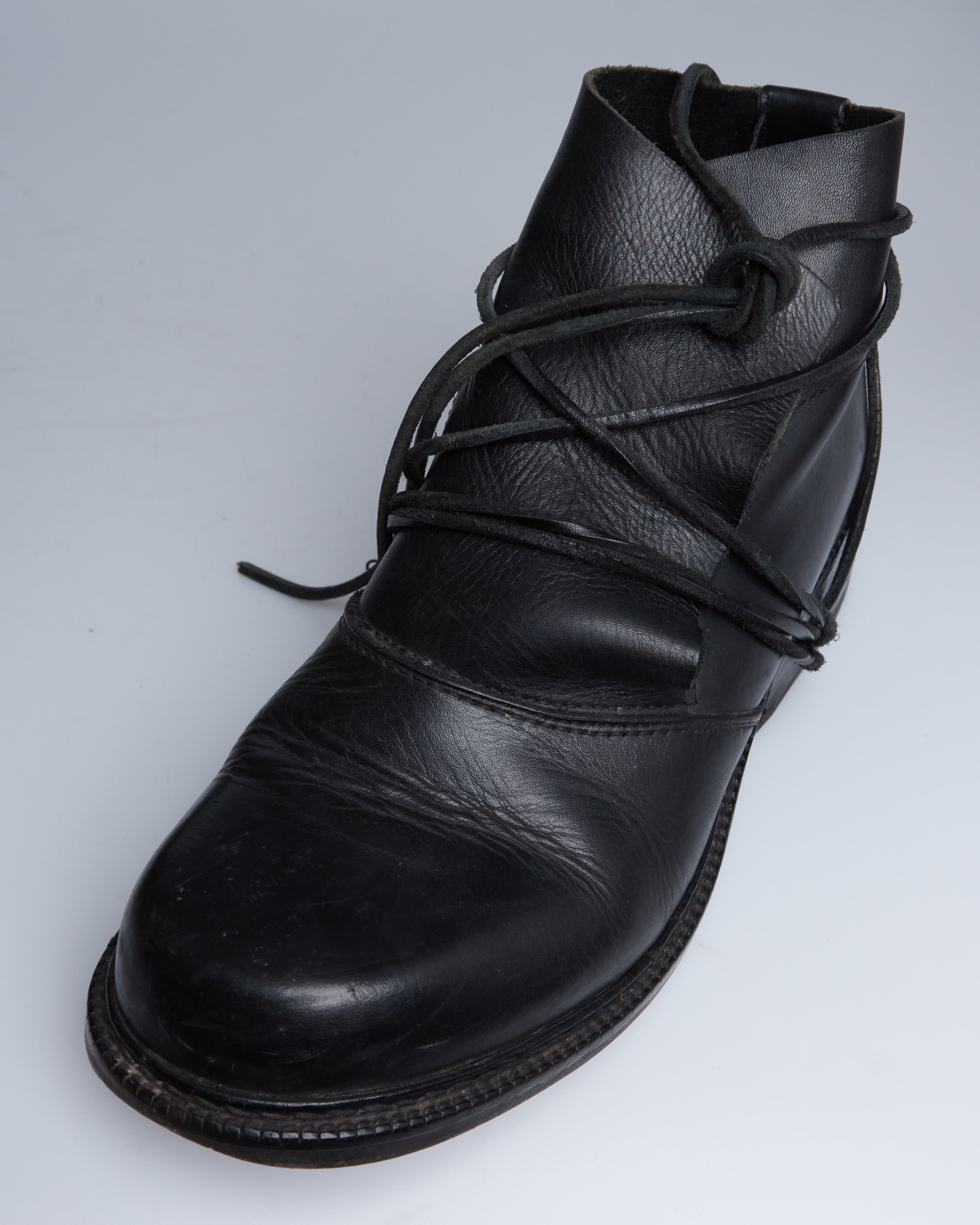 Dirk Bikkembergs leather lace-through heel boots