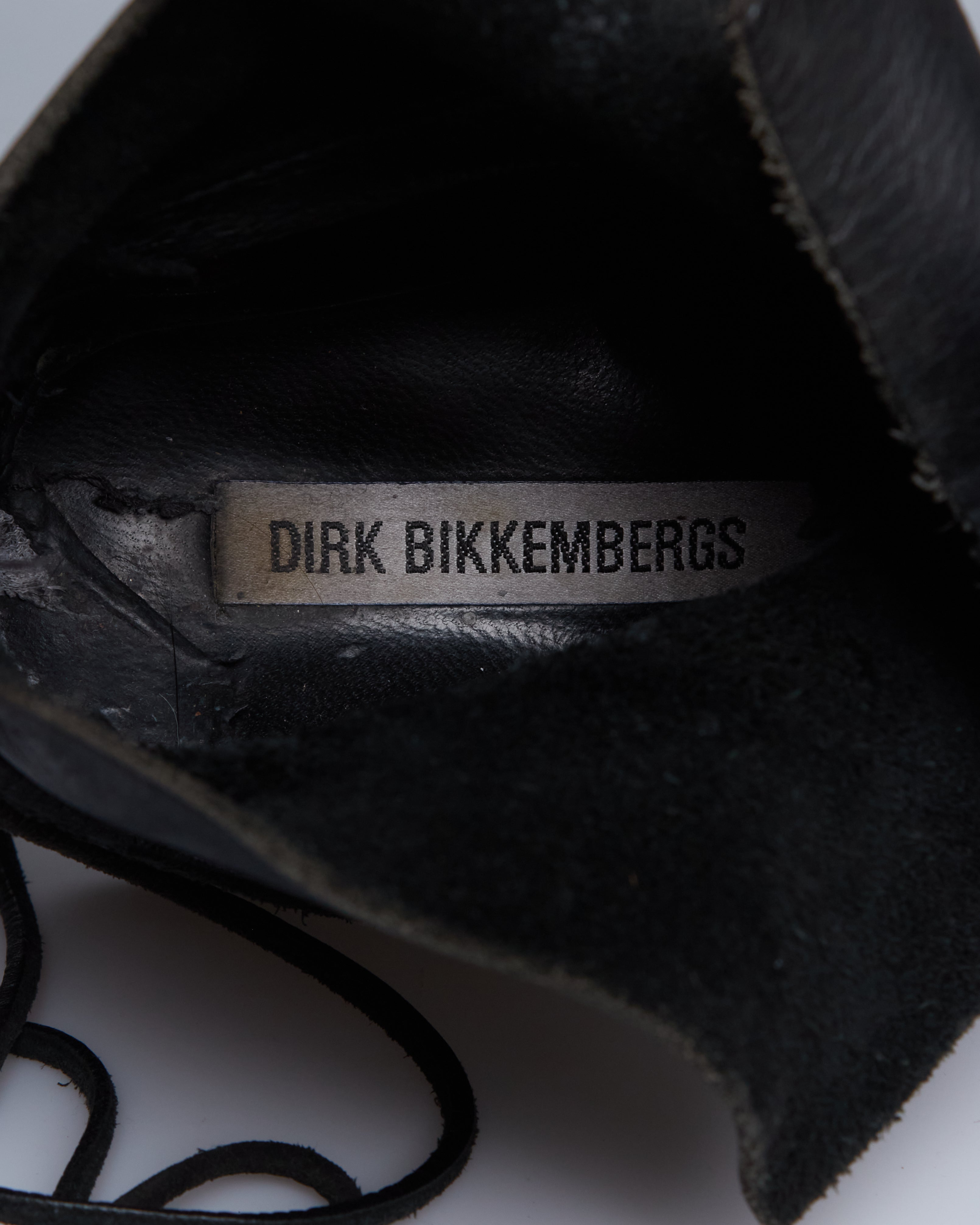 Dirk Bikkembergs leather lace-through heel boots