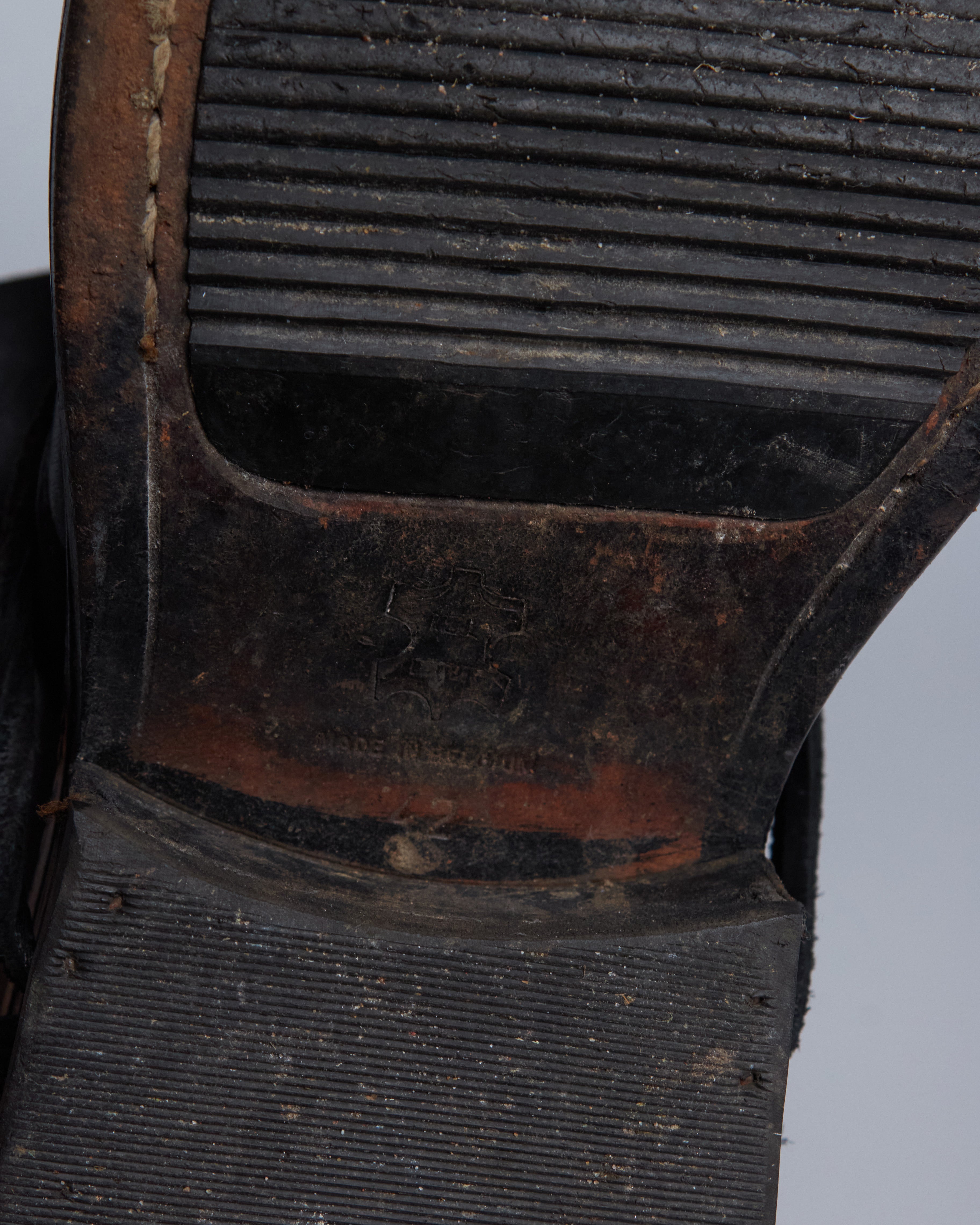 Dirk Bikkembergs leather lace-through heel boots