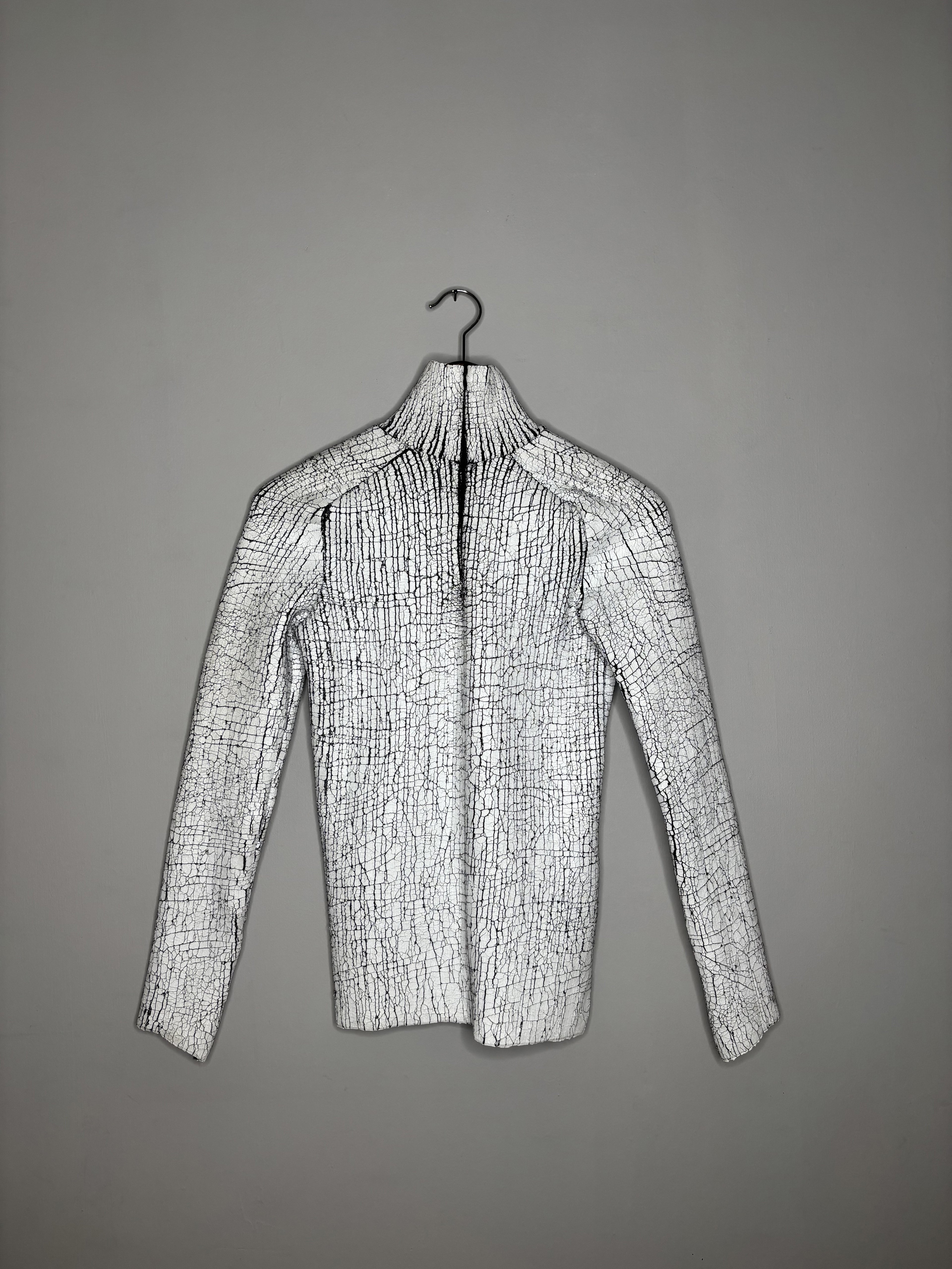 Balenciaga F/W'2013 Cracked Leather Pull-over