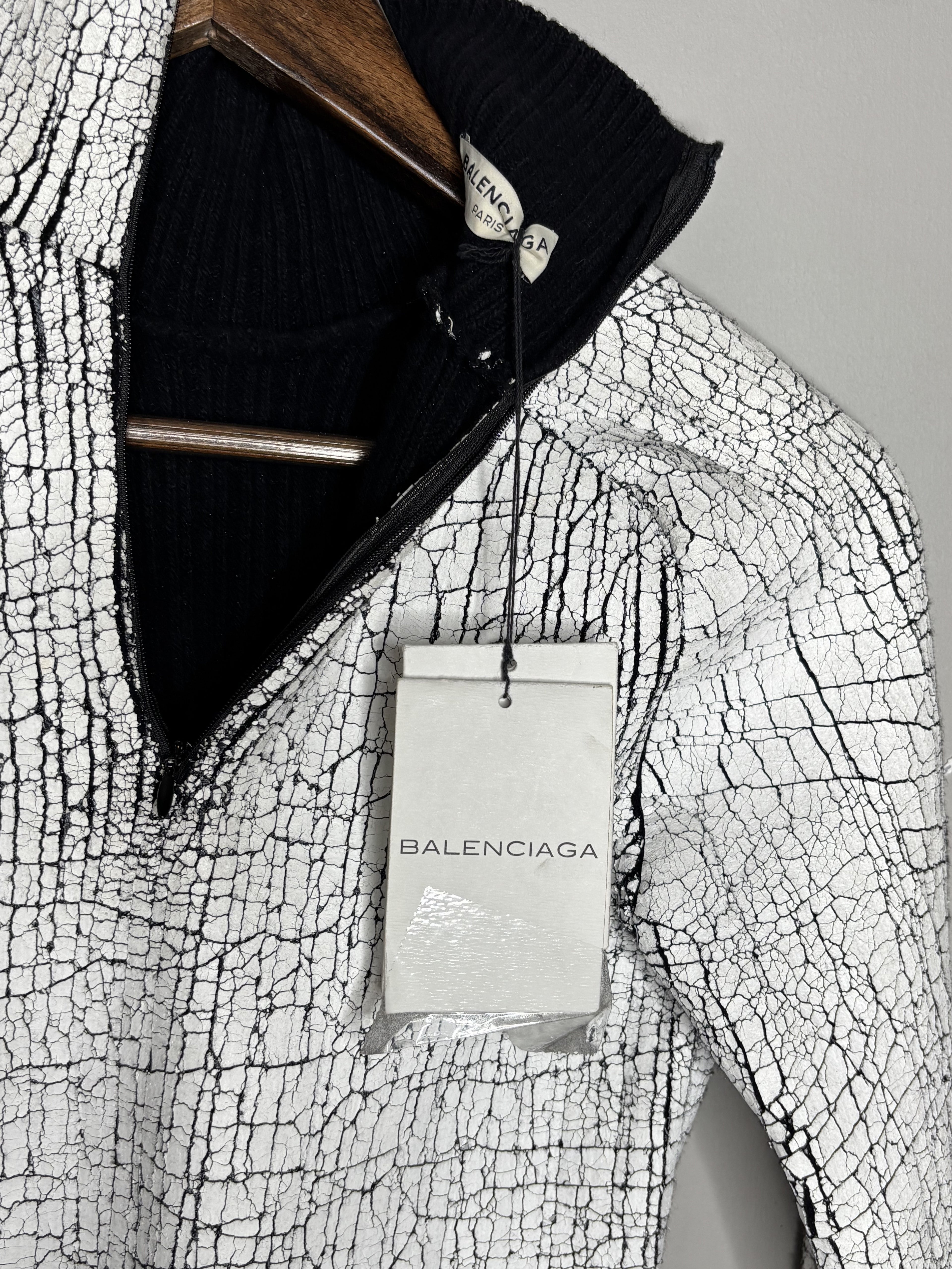 Balenciaga F/W'2013 Cracked Leather Pull-over