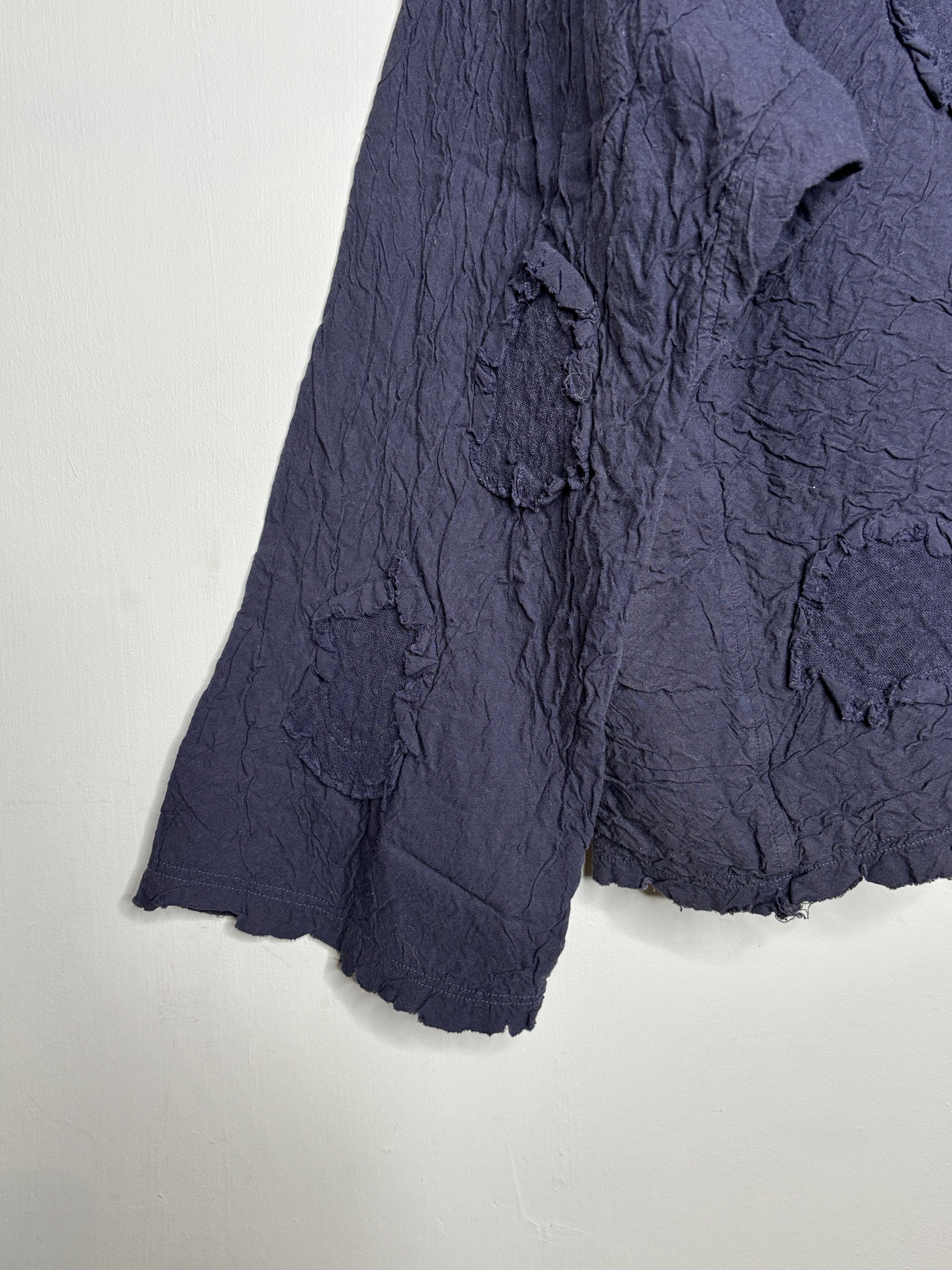 Issey Miyake F/W'1994 Navy Pleated Felted Jacket