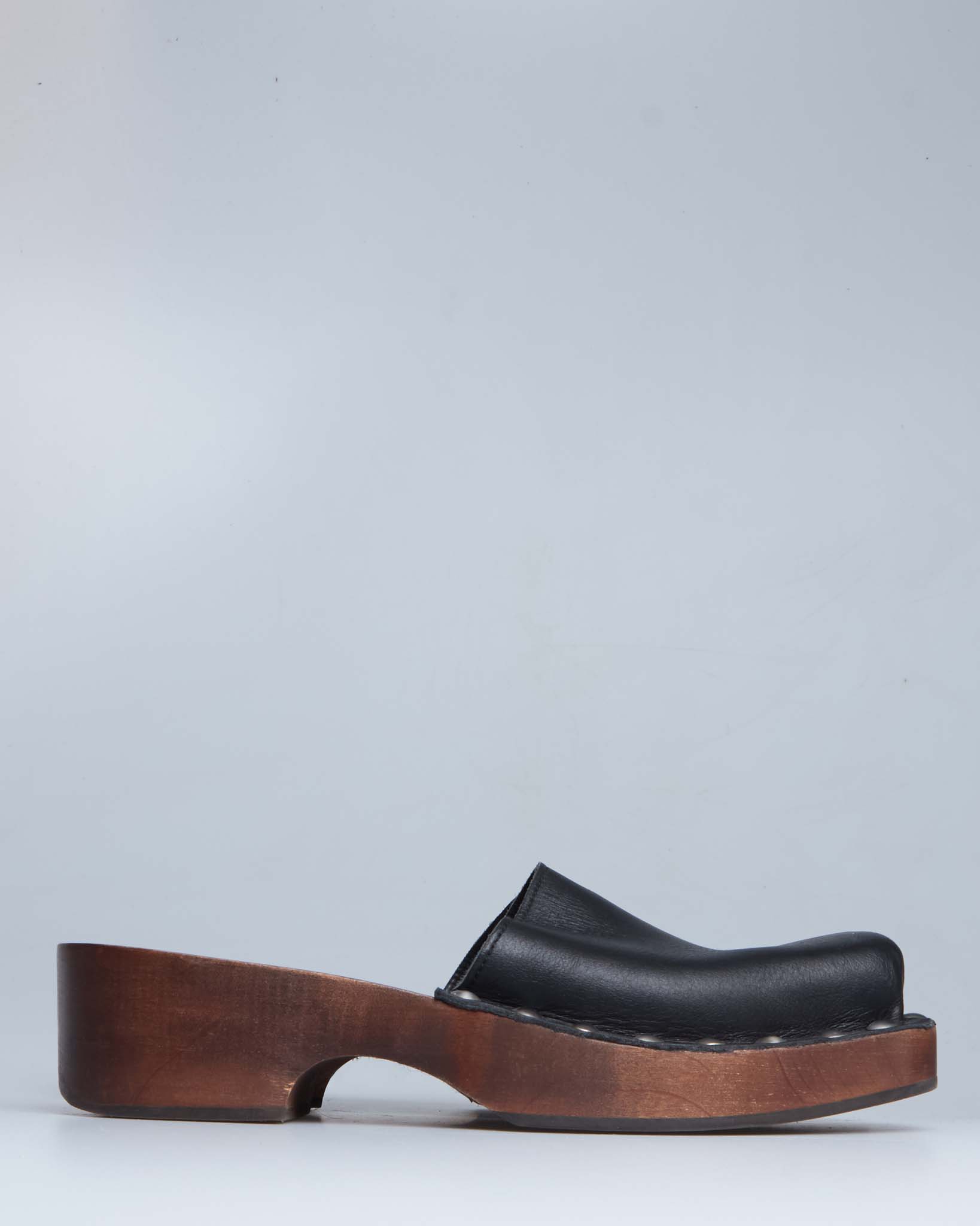 Acne Studios Leather Platform Clogs