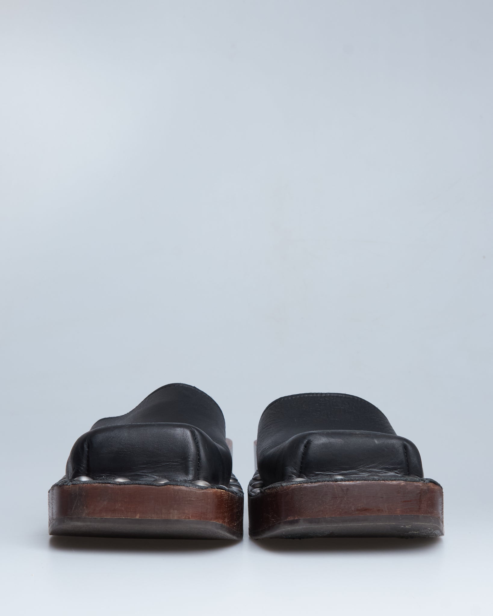 Acne Studios Leather Platform Clogs