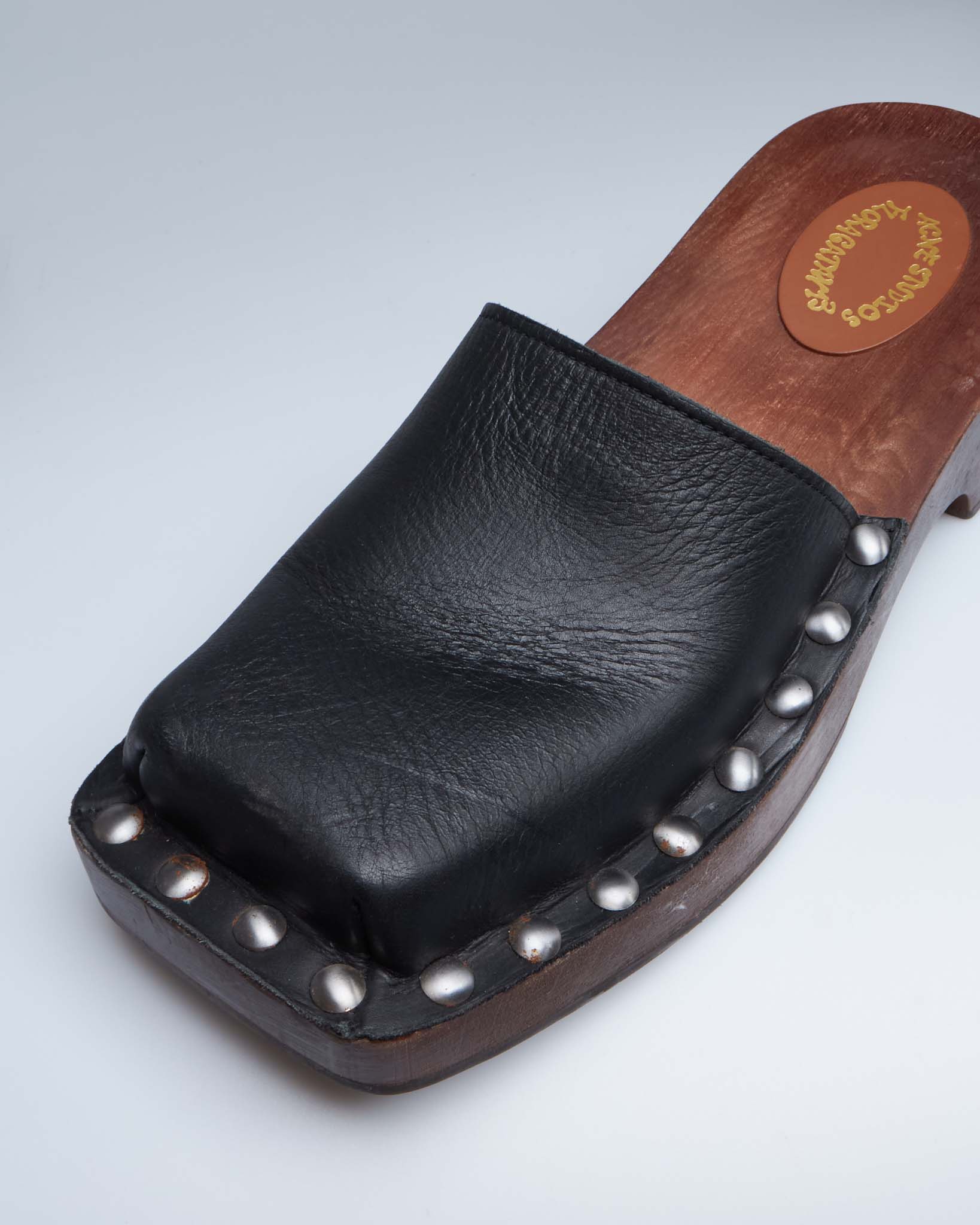 Acne Studios Leather Platform Clogs