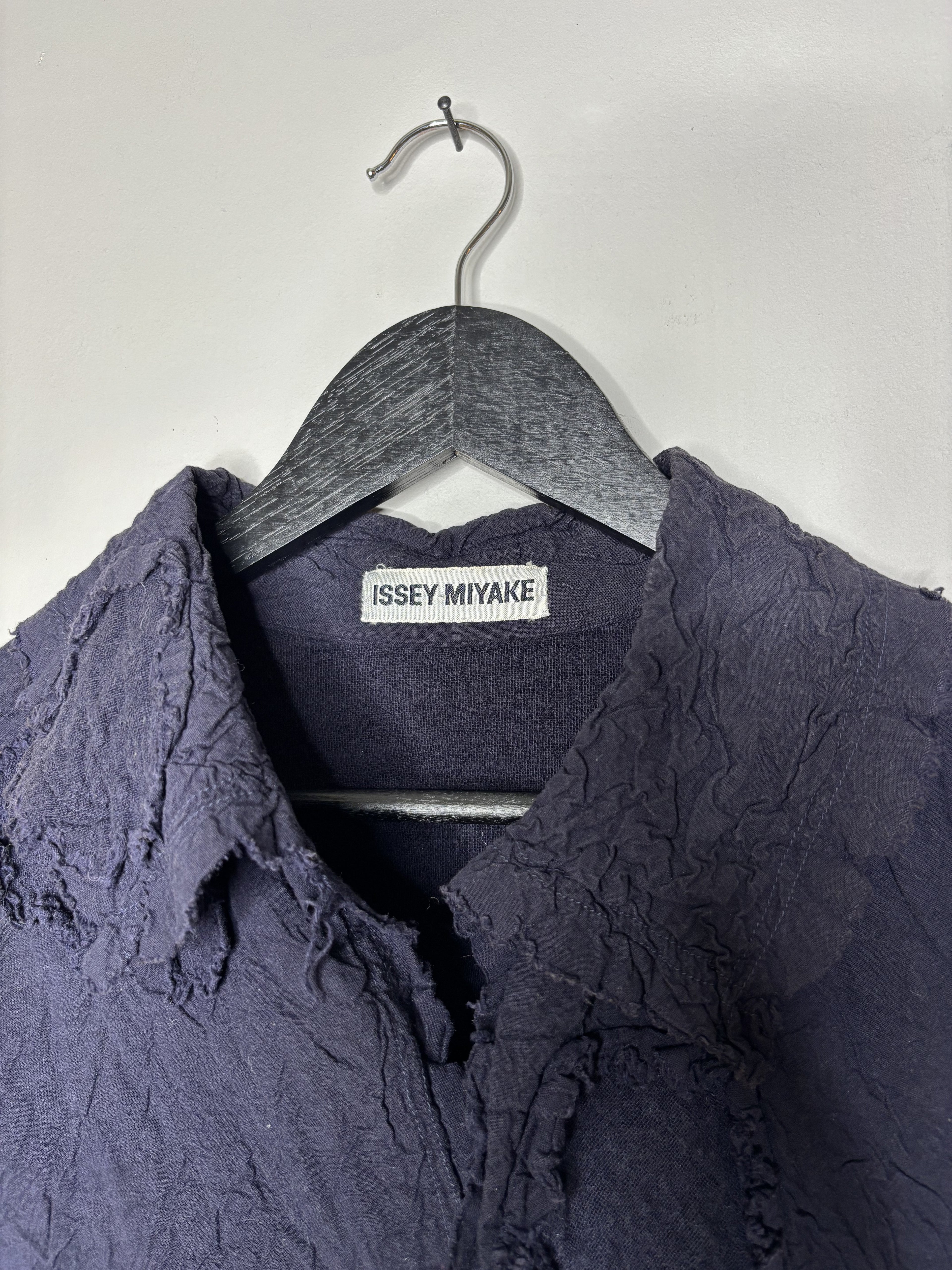 Issey Miyake F/W'1994 Navy Pleated Felted Jacket