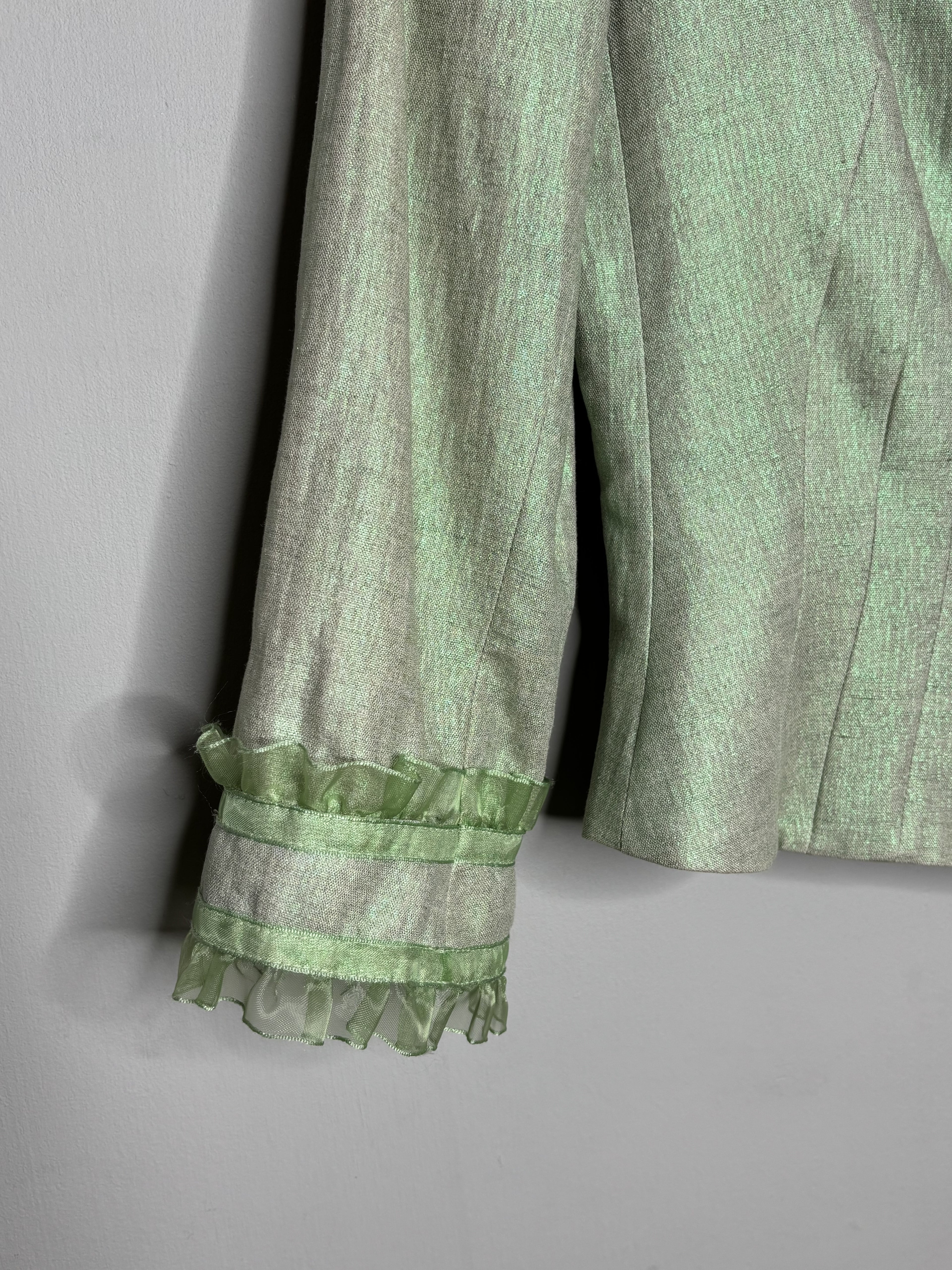 Alexander McQueen S/S'1995 Fringed Lime Green Blazer