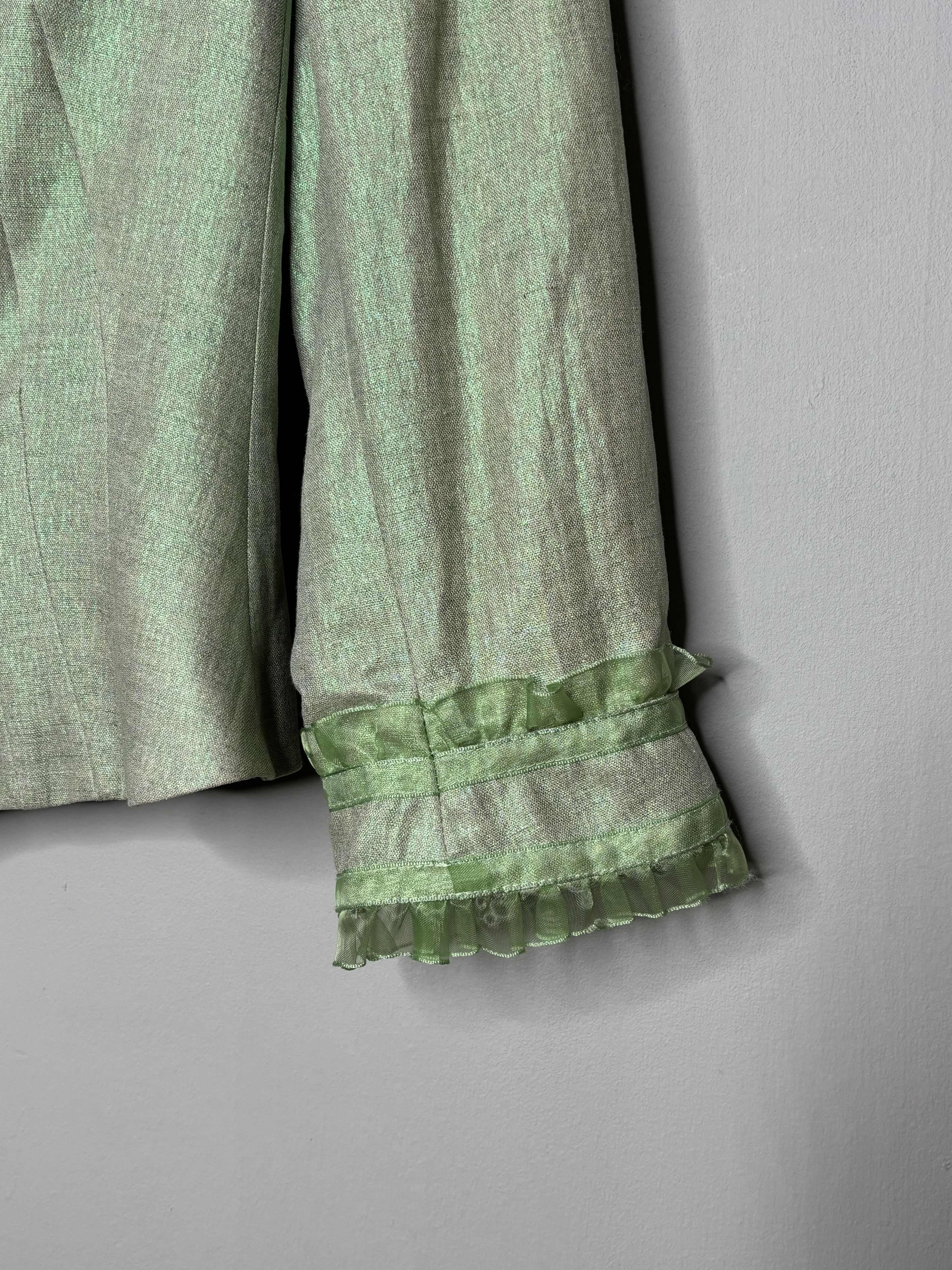 Alexander McQueen S/S'1995 Fringed Lime Green Blazer