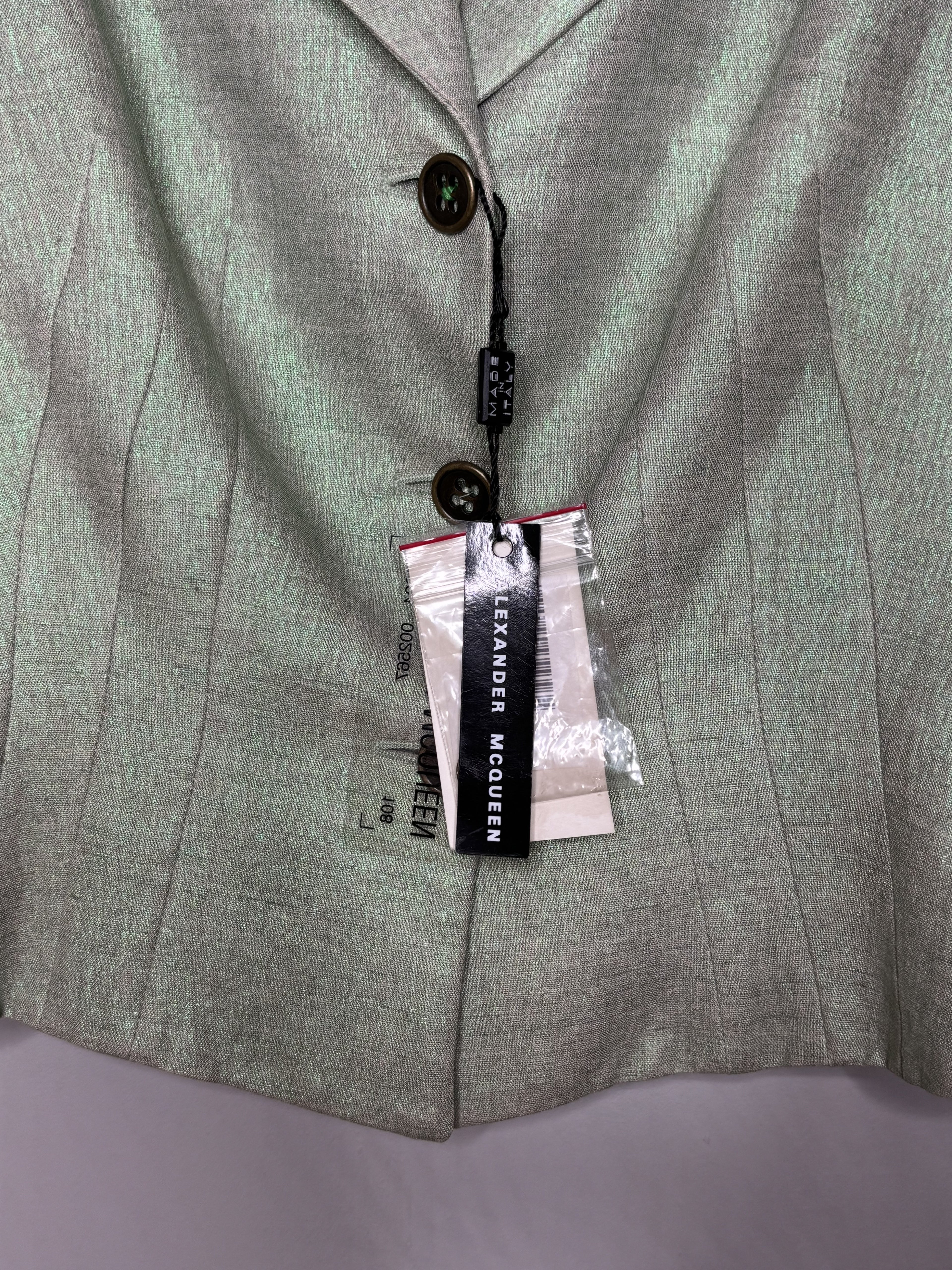 Alexander McQueen S/S'1995 Fringed Lime Green Blazer