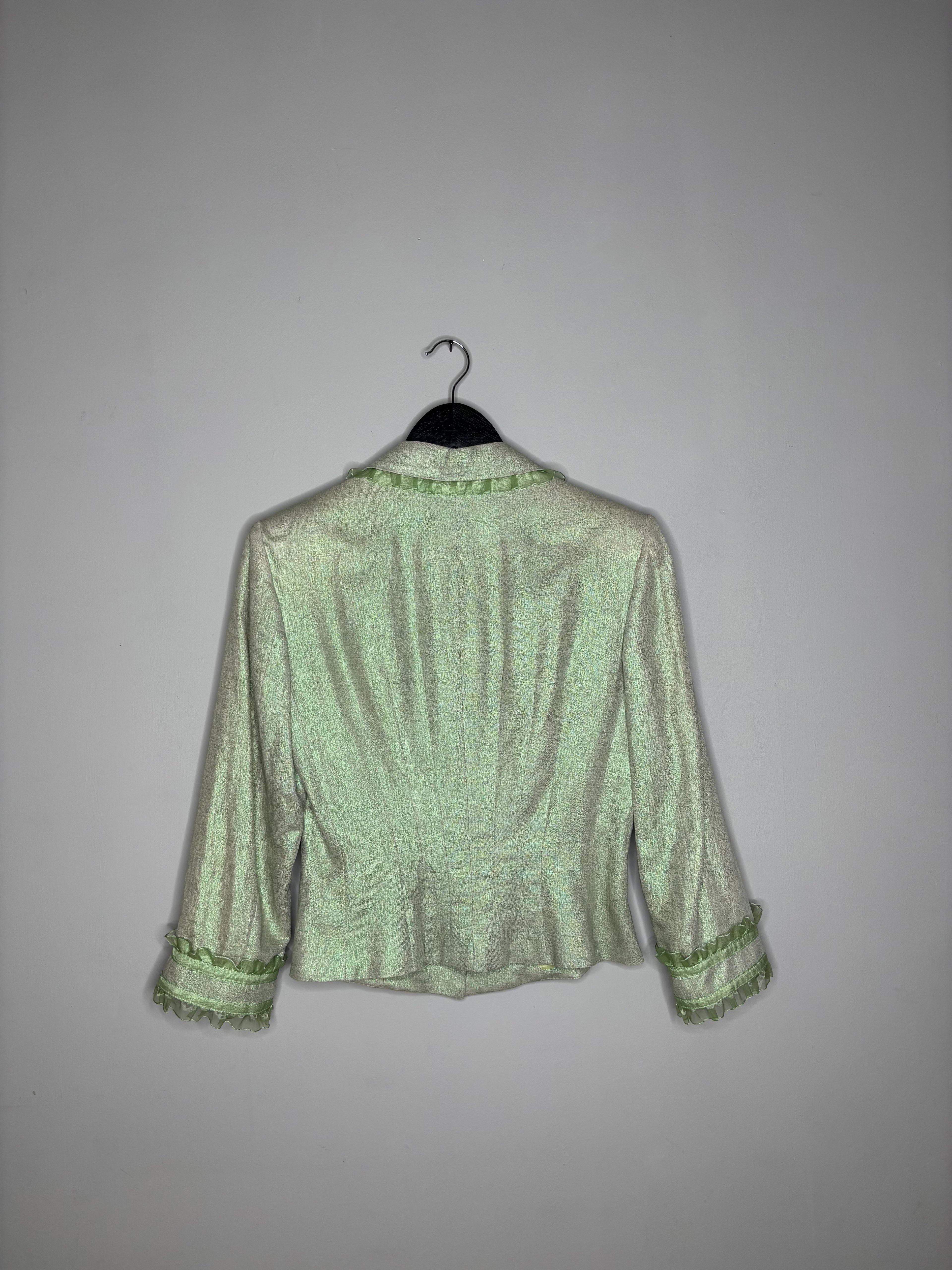 Alexander McQueen S/S'1995 Fringed Lime Green Blazer