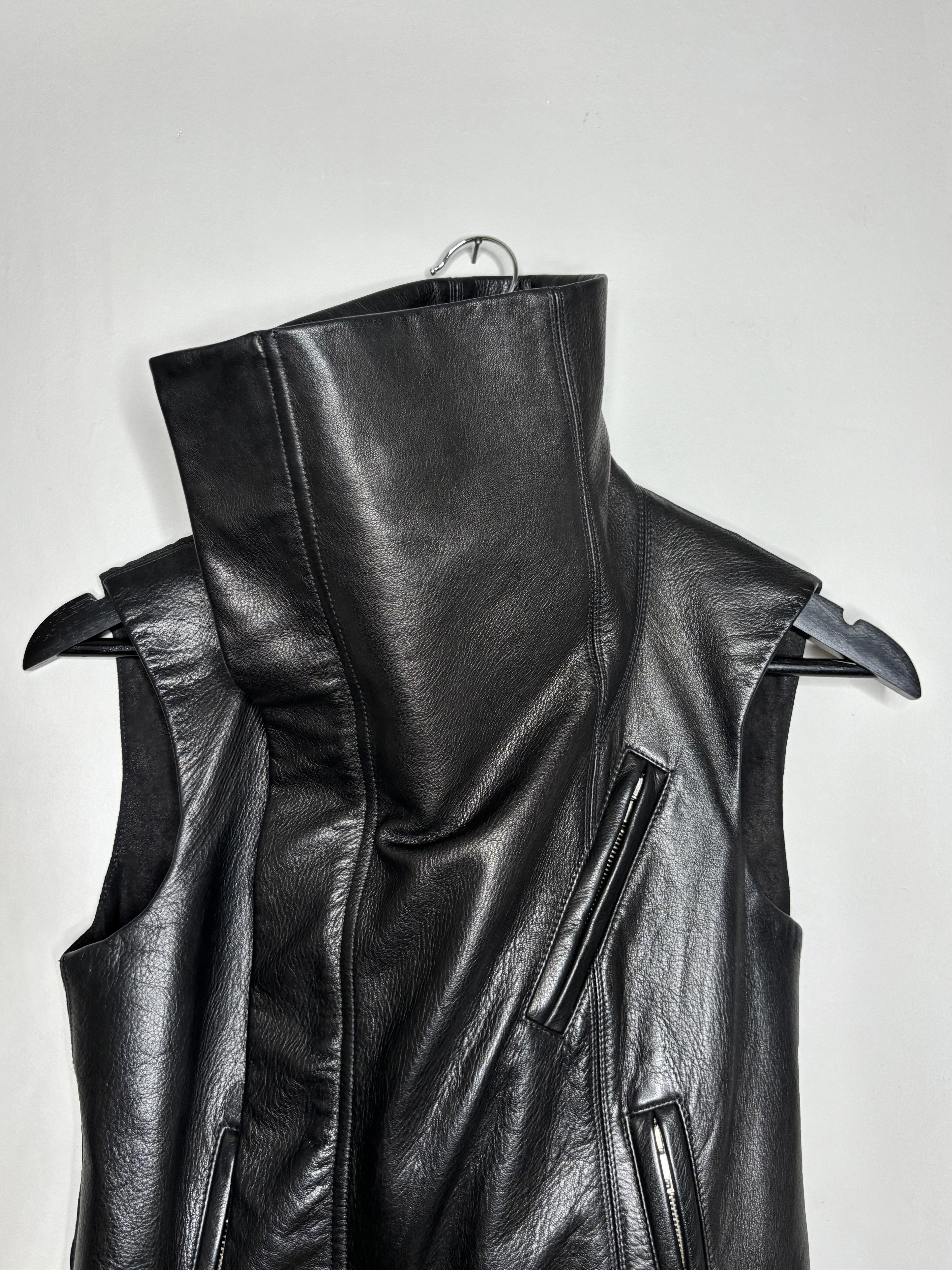 Rick Owens F/W'2017 High Neck Leather Vest