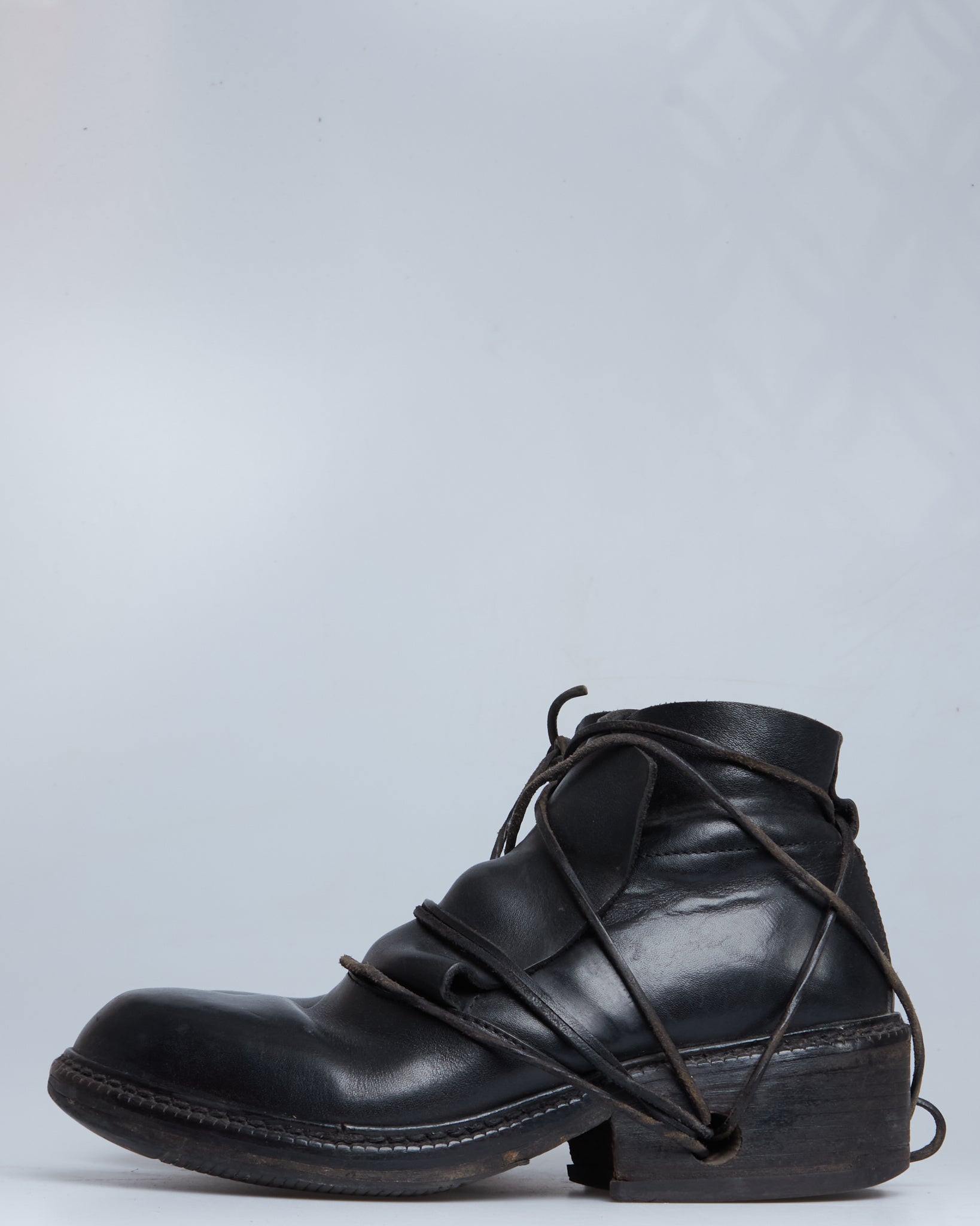 Dirk Bikkembergs leather lace-through heel boots