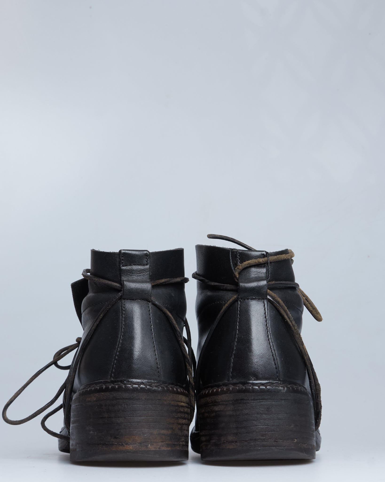 Dirk Bikkembergs leather lace-through heel boots