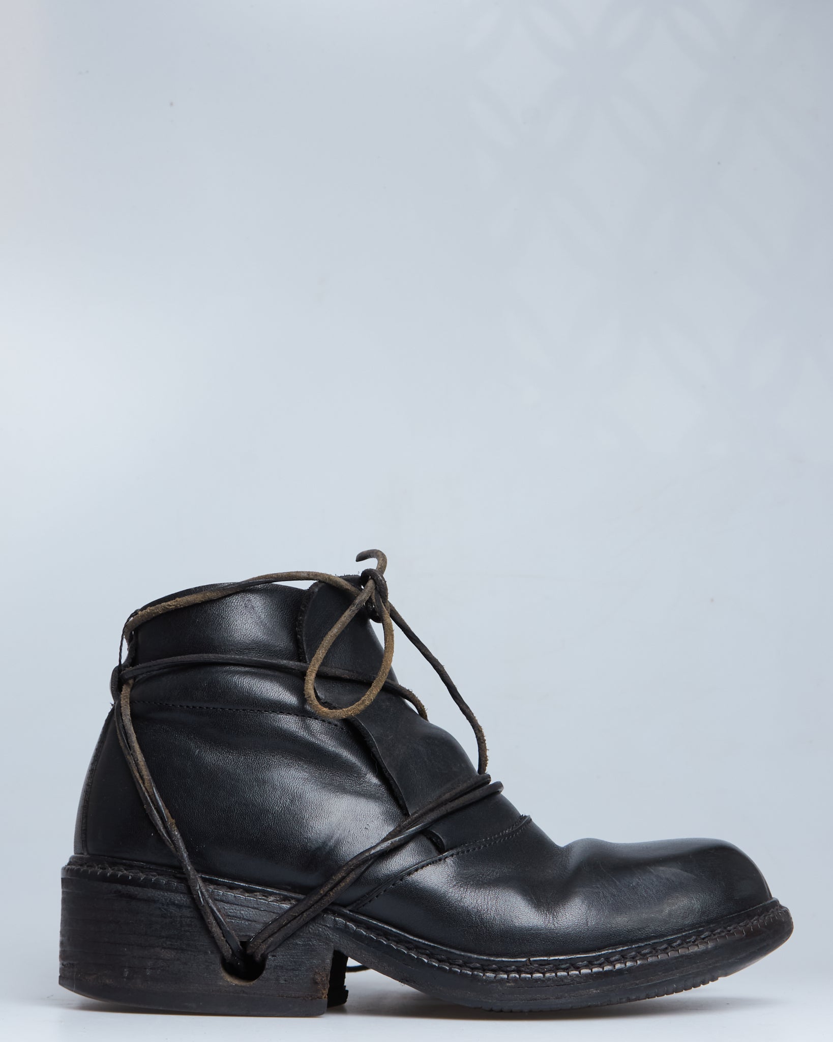Dirk Bikkembergs leather lace-through heel boots