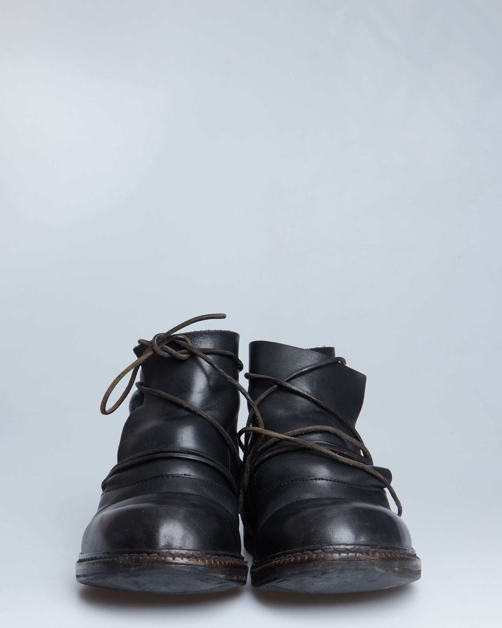 Dirk Bikkembergs leather lace-through heel boots