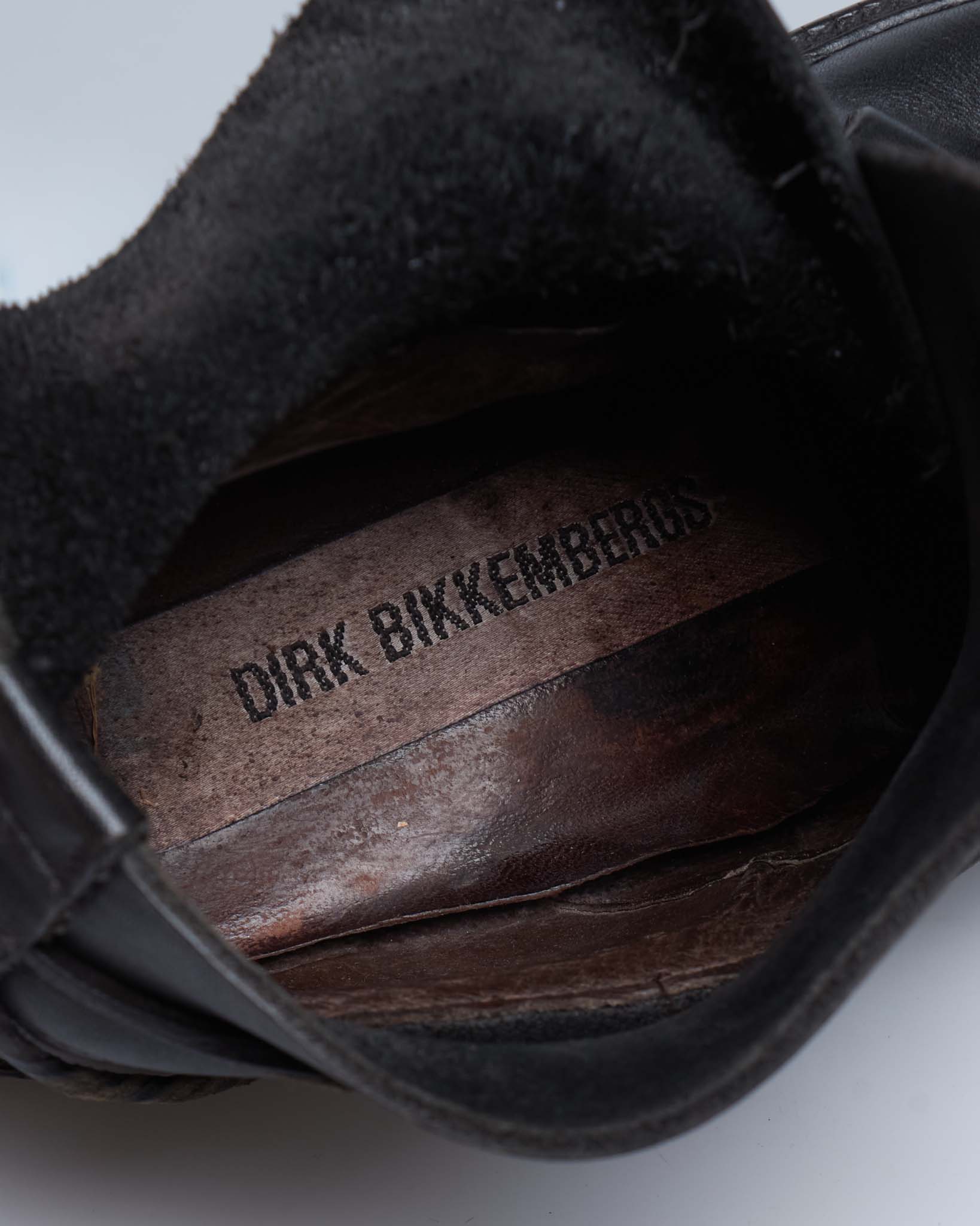 Dirk Bikkembergs leather lace-through heel boots