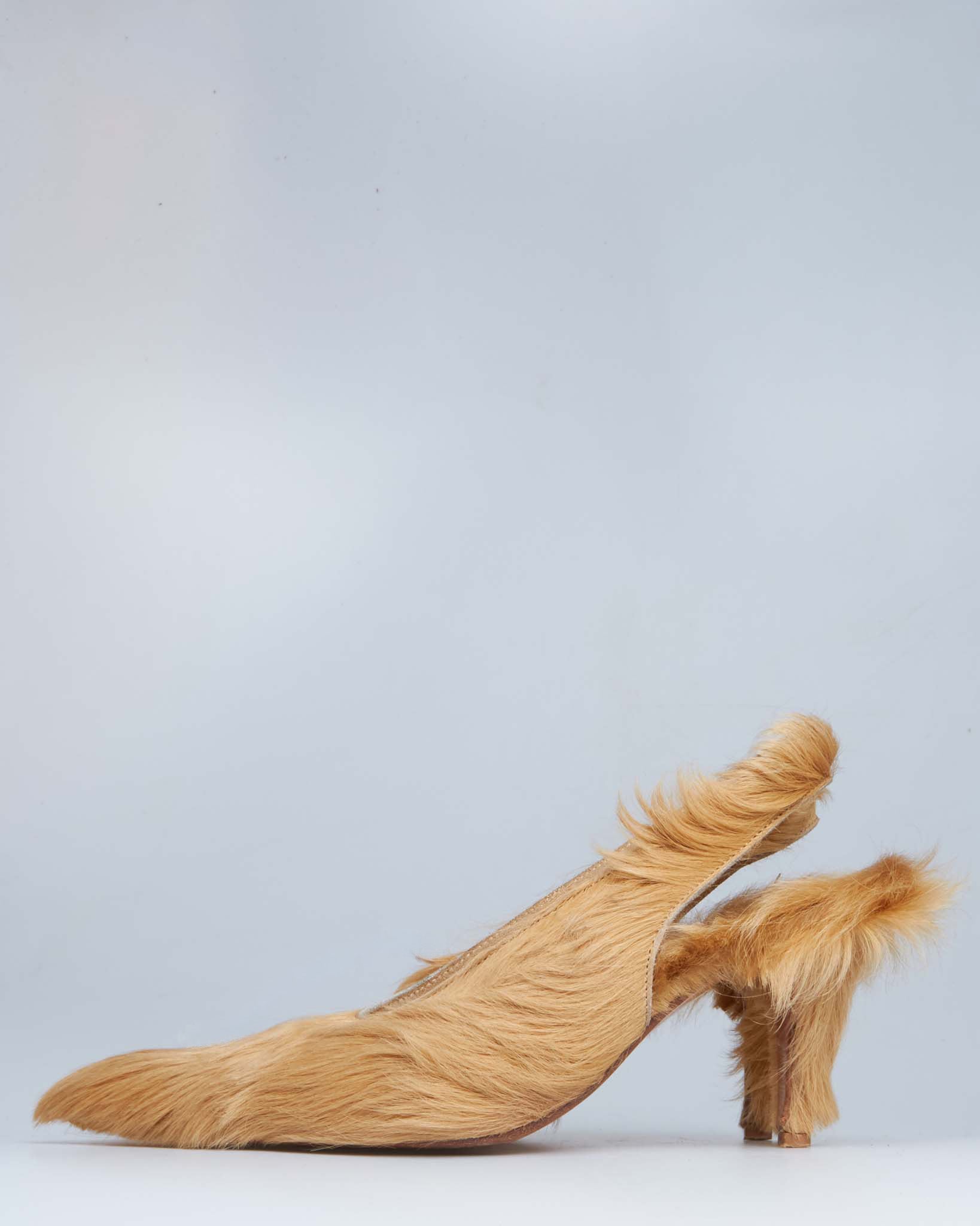 MM6 Maison Margiela Calf Hair Slingback Heels